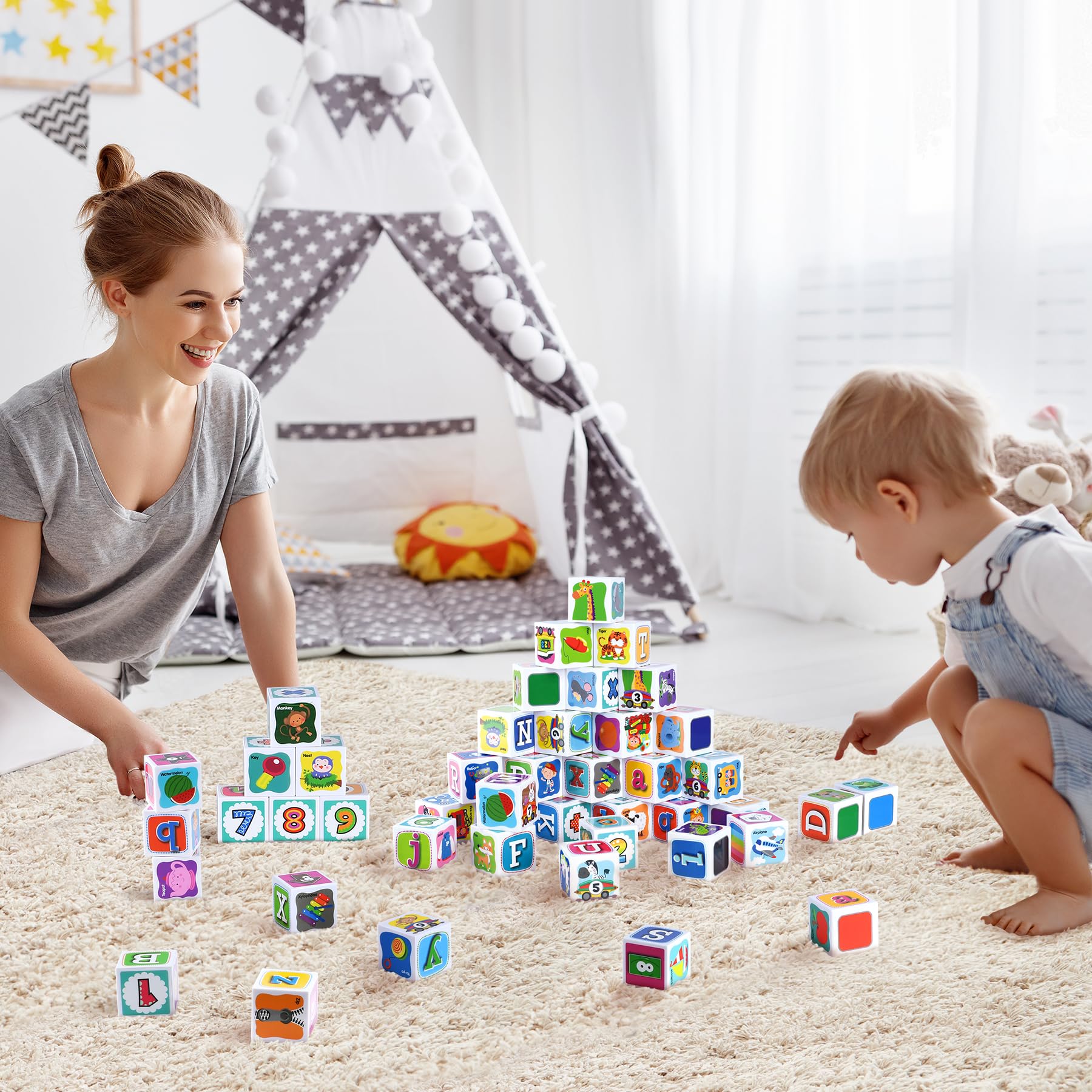 Foto 7 pulgar | Building Blocks Play Abc para Niños Pequeños 28 Unidades - Venta Internacional