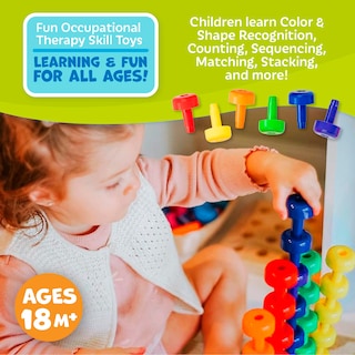 Foto 2 | Juego Sensorial Pegboard Skoolzy Montessori de 33 Piezas - Venta Internacional