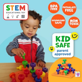 Foto 4 | Juego Sensorial Pegboard Skoolzy Montessori de 33 Piezas - Venta Internacional