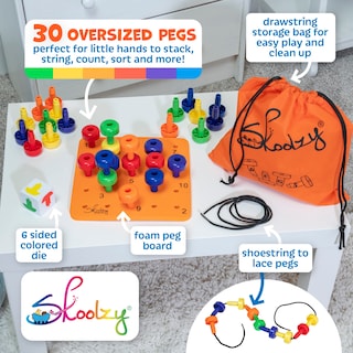 Foto 5 | Juego Sensorial Pegboard Skoolzy Montessori de 33 Piezas - Venta Internacional