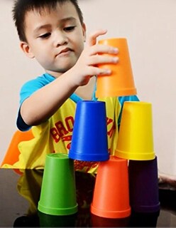 Foto 2 | Juego de Vasos Apilables Skoolzy Rainbow 6 Piezas - Venta Internacional