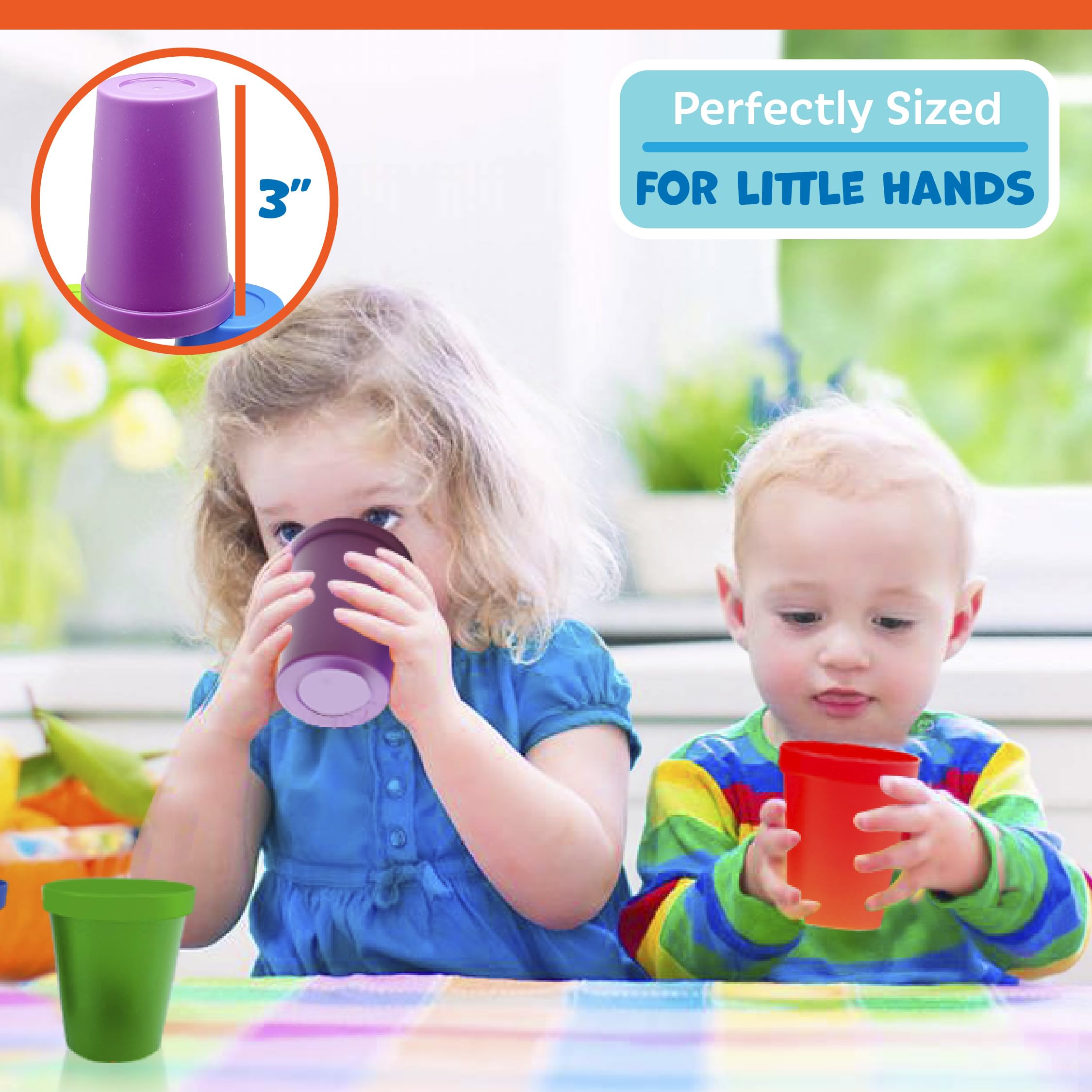 Foto 5 pulgar | Juego de Vasos Apilables Skoolzy Rainbow 6 Piezas - Venta Internacional
