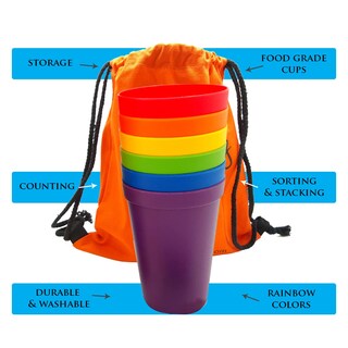 Foto 5 | Juego de Vasos Apilables Skoolzy Rainbow 6 Piezas - Venta Internacional