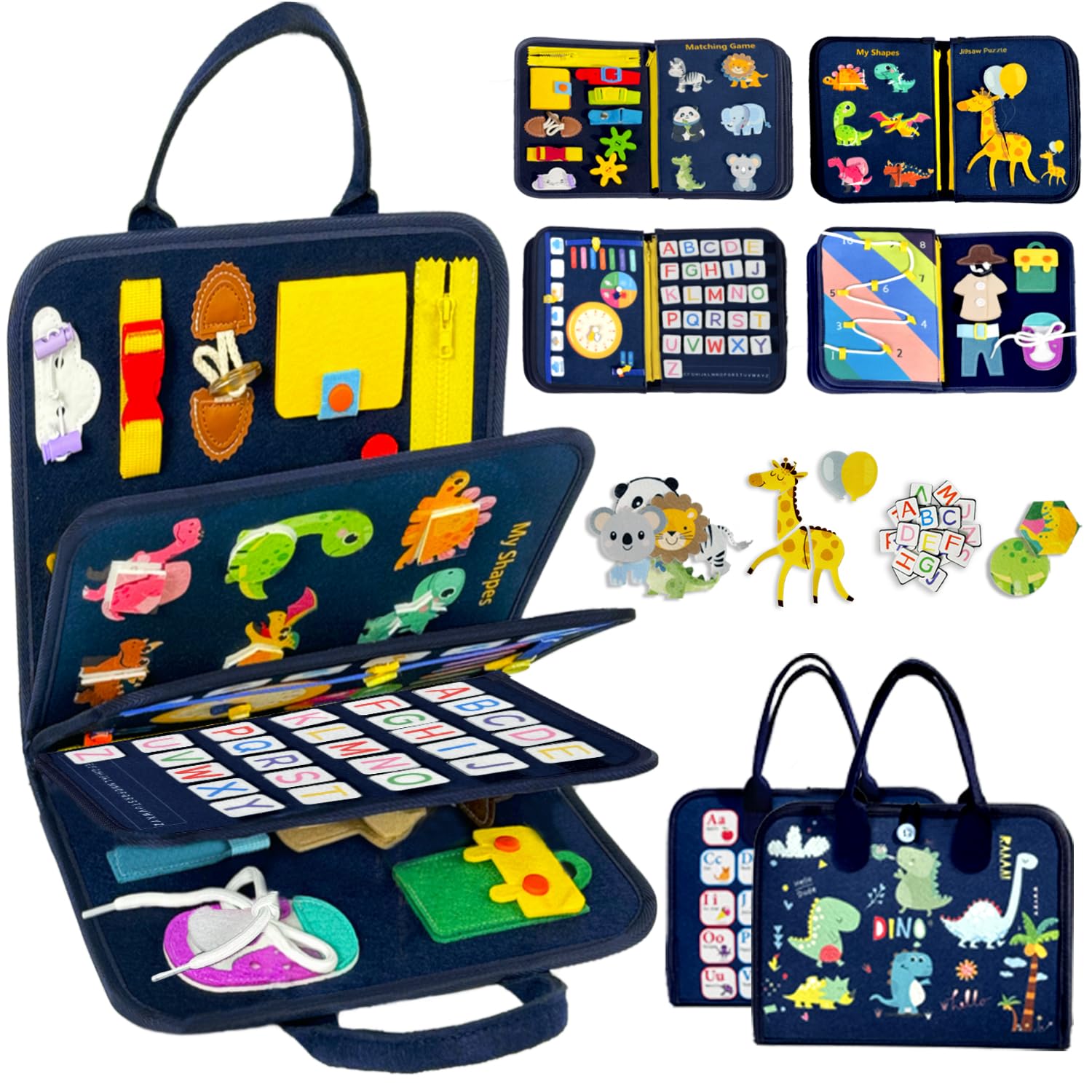 Foto 2 pulgar | Busy Board Book Qizfun Dinosaur Montessori- Venta Internacional