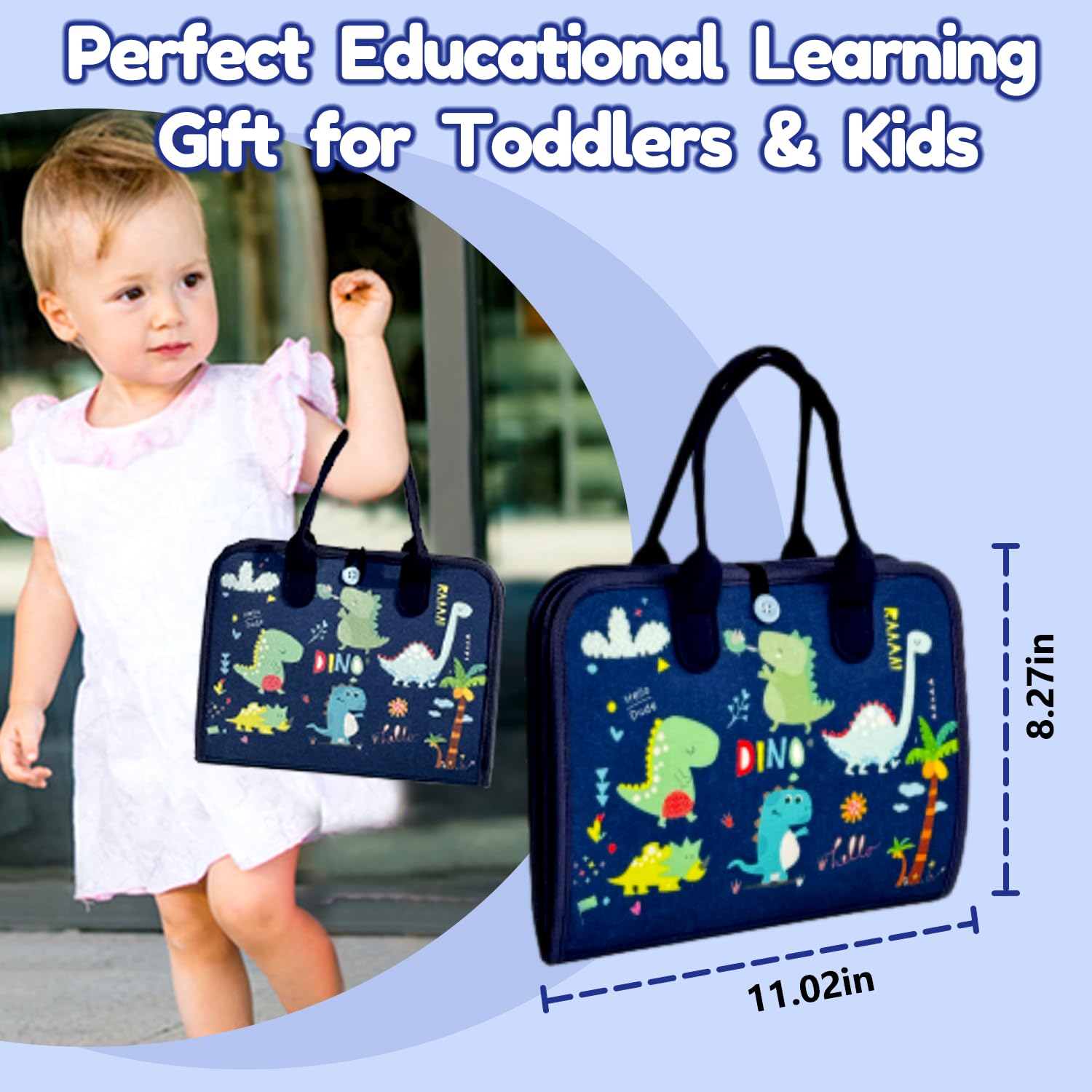 Foto 8 pulgar | Busy Board Book Qizfun Dinosaur Montessori- Venta Internacional