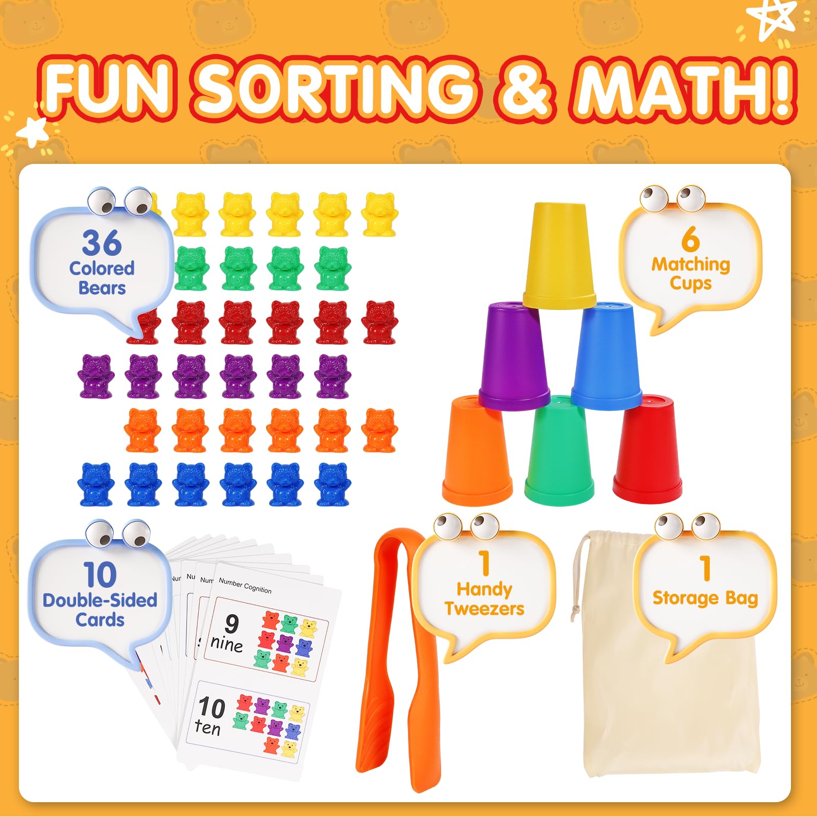 Foto 6 pulgar | Juego Counting Bears Bmag  - Venta Internacional