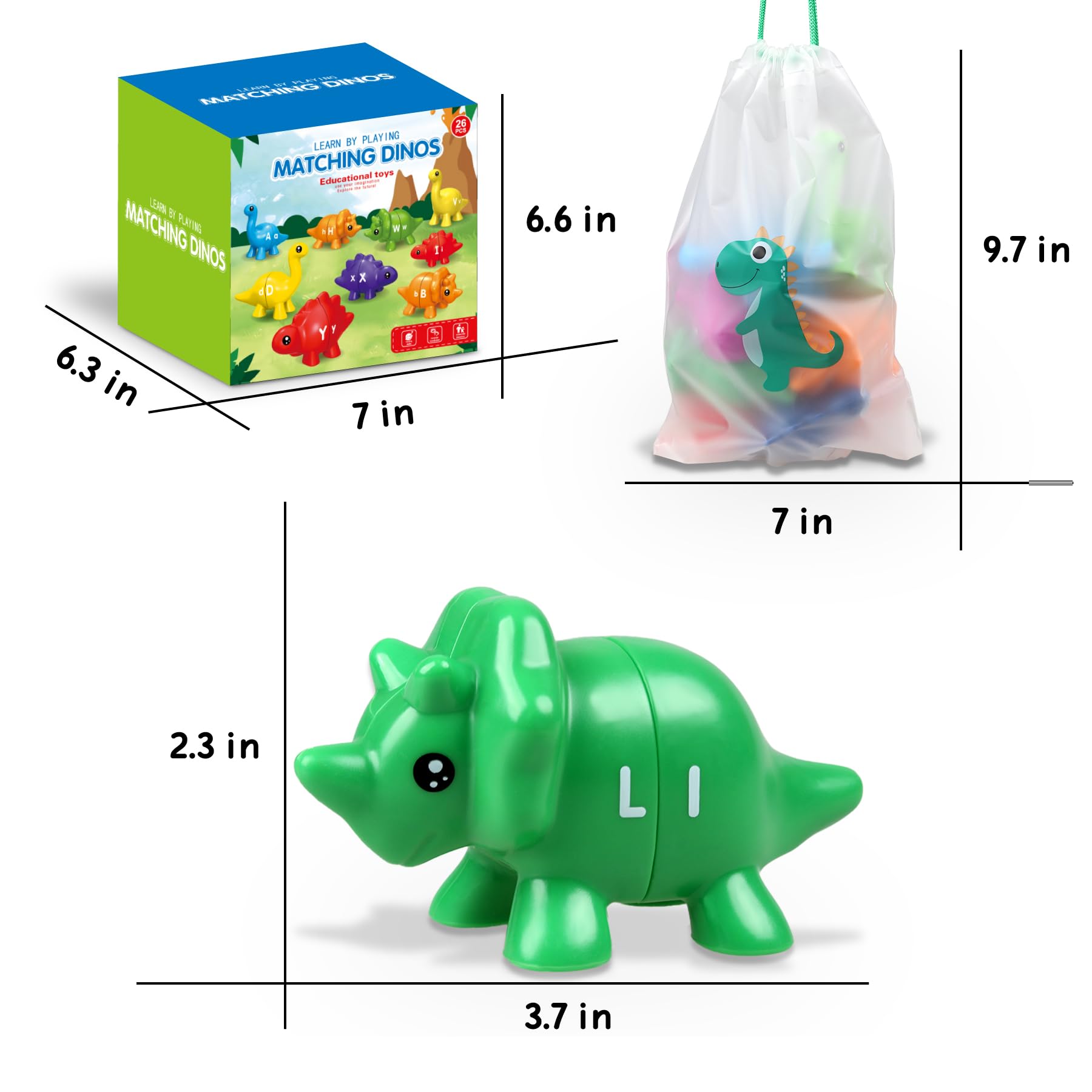 Foto 6 | Figuras Educativas Litand Infantil de Dinosaurios-Venta Internacional