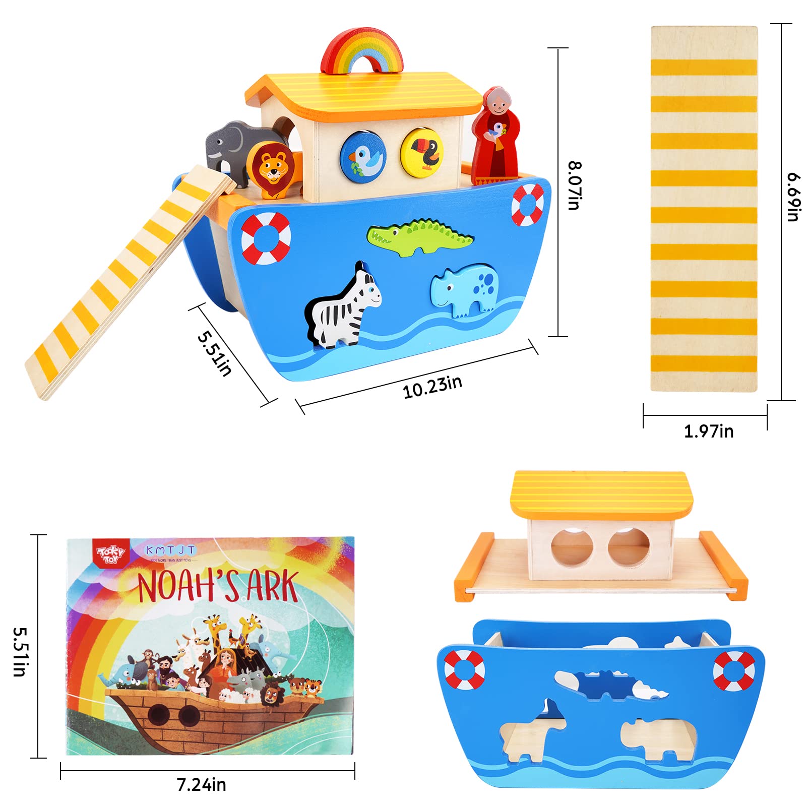 Foto 5 pulgar | Juguetes de Madera Noah's Ark Kmtjt - Venta Internacional