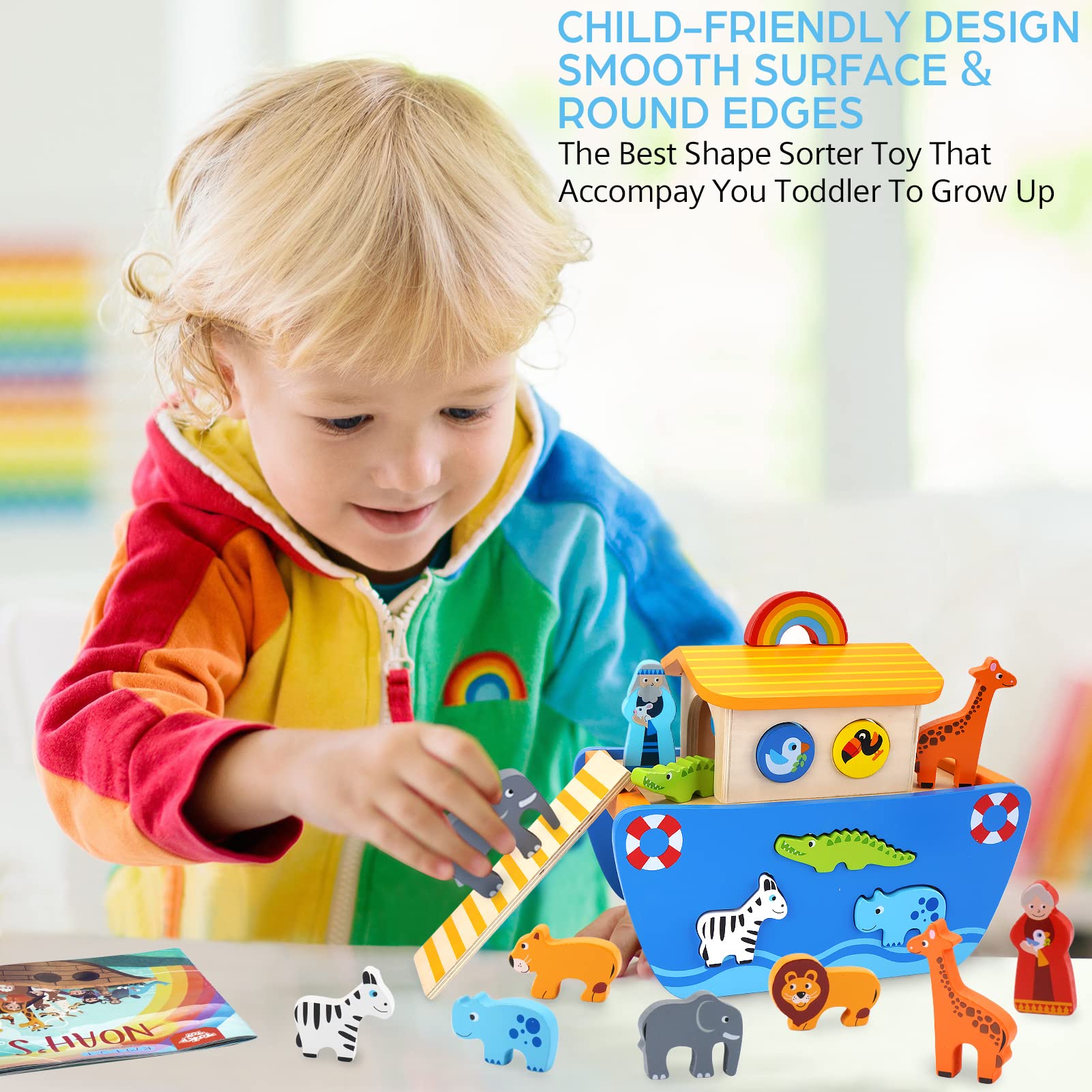 Foto 5 | Juguetes de Madera Noah's Ark Kmtjt - Venta Internacional