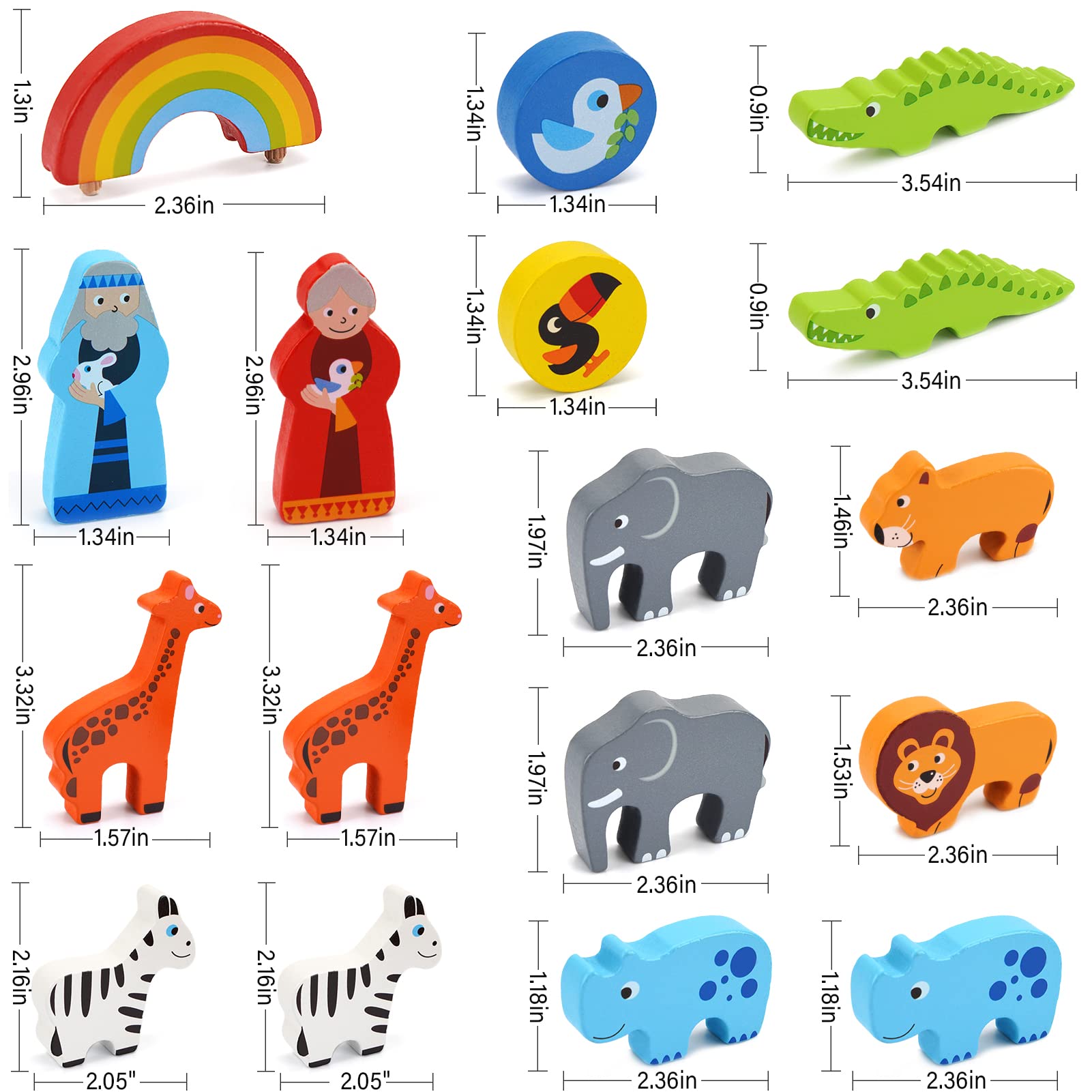 Foto 8 pulgar | Juguetes de Madera Noah's Ark Kmtjt - Venta Internacional