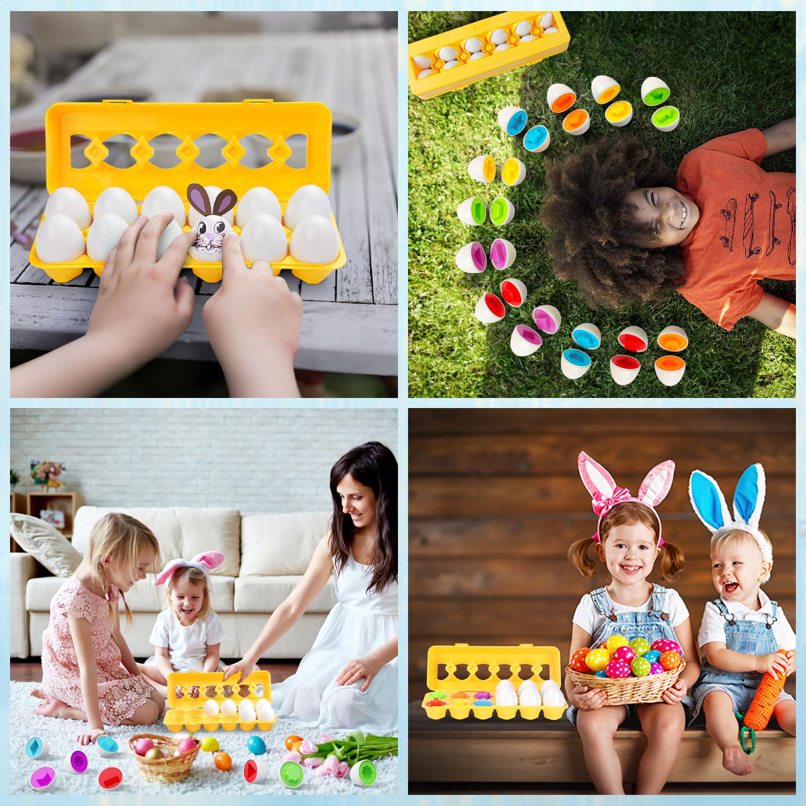 Foto 6 pulgar | Juguetes de Aprendizaje Reconocimiento de Colores y Formas 12 Huevos - Venta Internacional