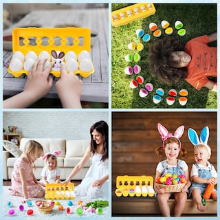 Foto 5 | Juguetes de Aprendizaje Reconocimiento de Colores y Formas 12 Huevos - Venta Internacional