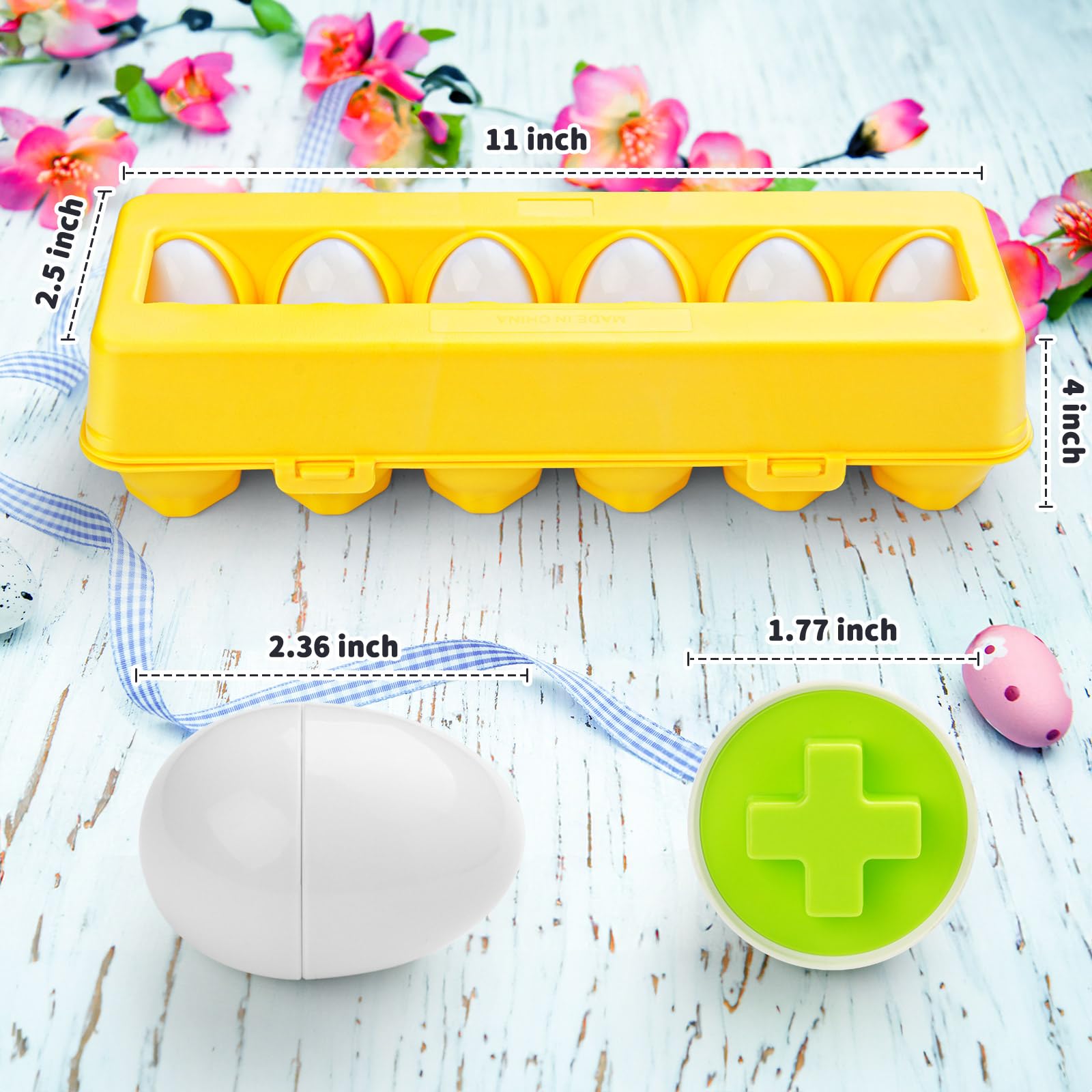 Foto 7 pulgar | Juguetes de Aprendizaje Reconocimiento de Colores y Formas 12 Huevos - Venta Internacional