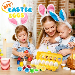 Foto 7 | Juguetes de Aprendizaje Reconocimiento de Colores y Formas 12 Huevos - Venta Internacional