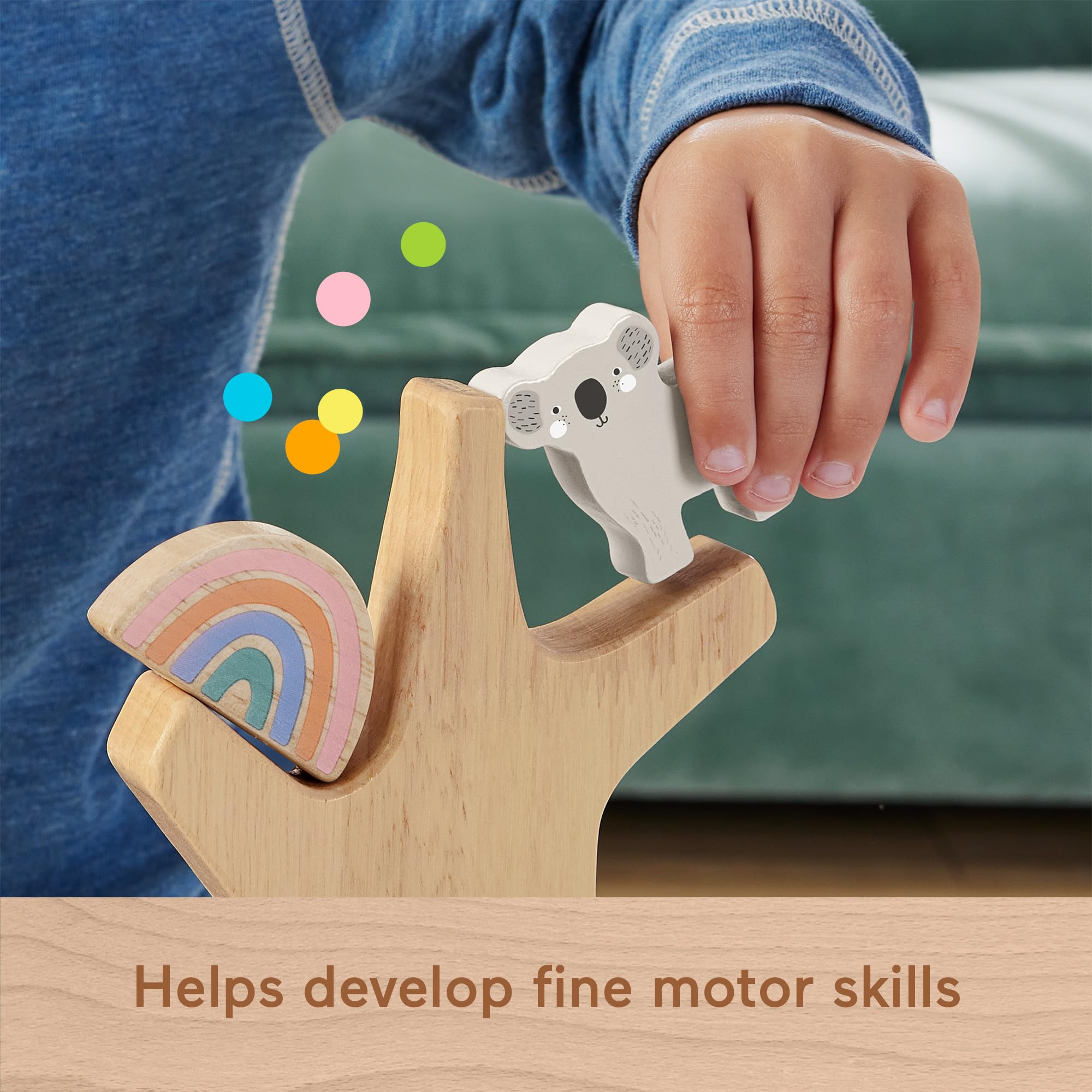 Foto 5 pulgar | Árbol De Equilibrio De Madera De Fisher-price De Juguete Apilable Con 10 Piezas - Venta Internacional.