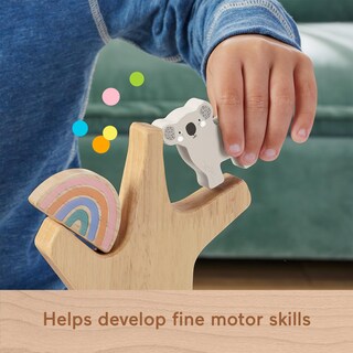 Foto 4 | Árbol De Equilibrio De Madera De Fisher-price De Juguete Apilable Con 10 Piezas - Venta Internacional.