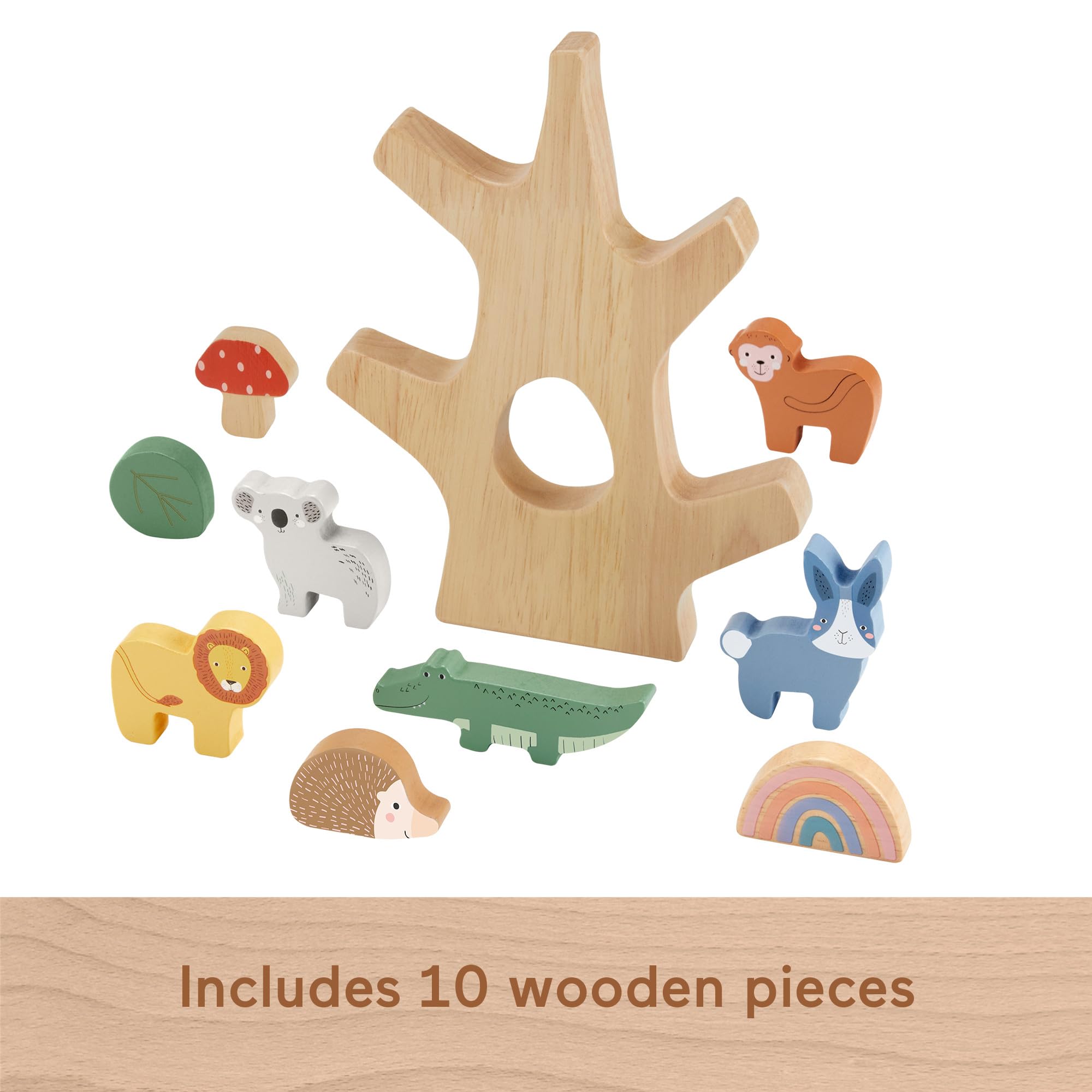Foto 6 pulgar | Árbol De Equilibrio De Madera De Fisher-price De Juguete Apilable Con 10 Piezas - Venta Internacional.