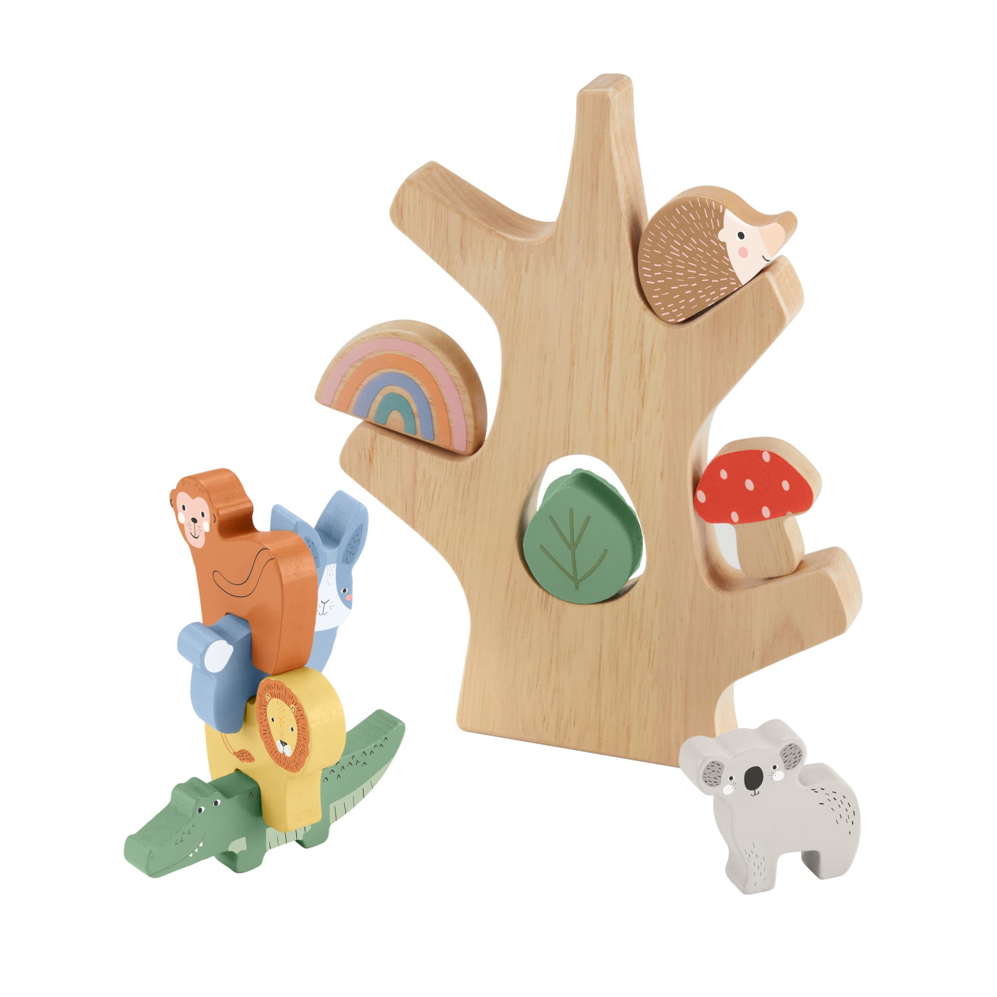Foto 7 pulgar | Árbol De Equilibrio De Madera De Fisher-price De Juguete Apilable Con 10 Piezas - Venta Internacional.