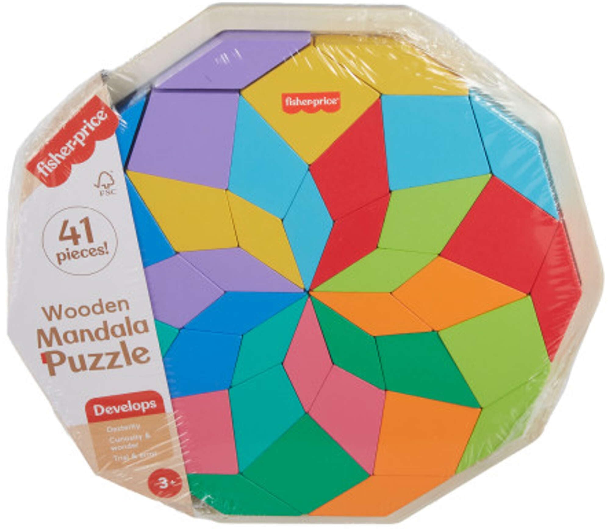 Foto 2 pulgar | Mandala De Madera Puzzle Fisher-price Con 41 Piezas De Madera De Más De 3 Años - Venta Internacional.