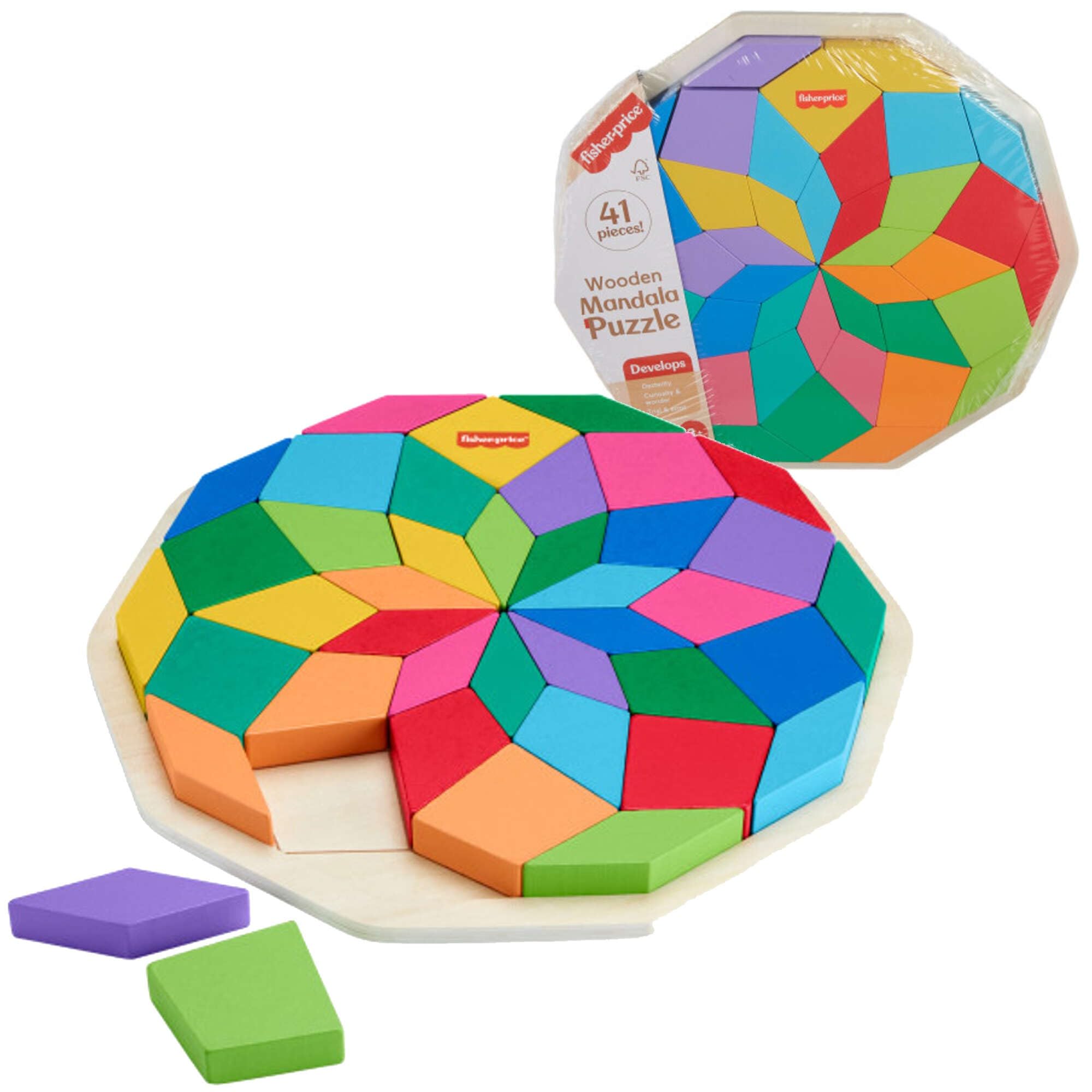 Foto 4 pulgar | Mandala De Madera Puzzle Fisher-price Con 41 Piezas De Madera De Más De 3 Años - Venta Internacional.