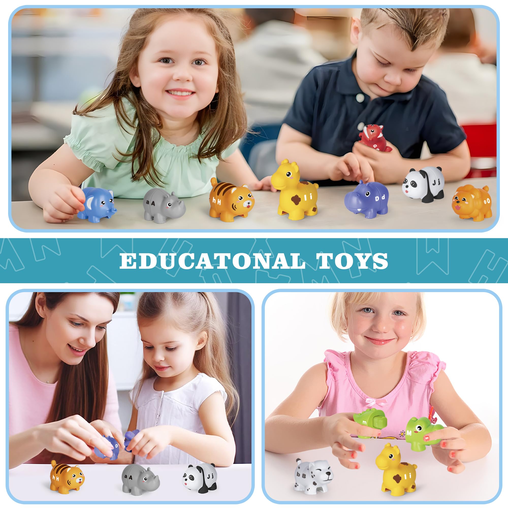 Foto 5 pulgar | Learning Toy Generic Abc Animal Alphabet Match, 52 Unidades, De 2 A 4 Años - Venta Internacional.