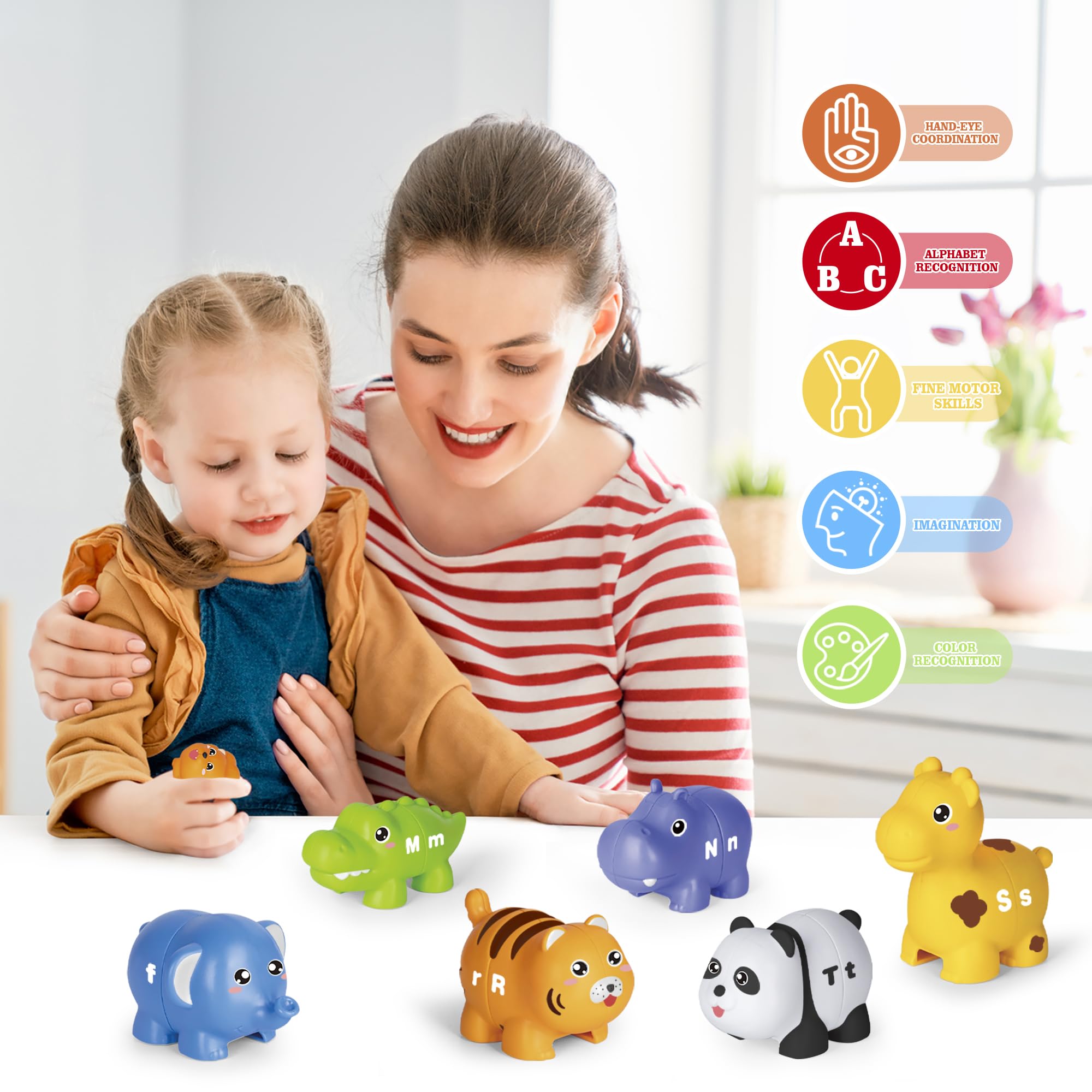 Foto 6 pulgar | Learning Toy Generic Abc Animal Alphabet Match, 52 Unidades, De 2 A 4 Años - Venta Internacional.