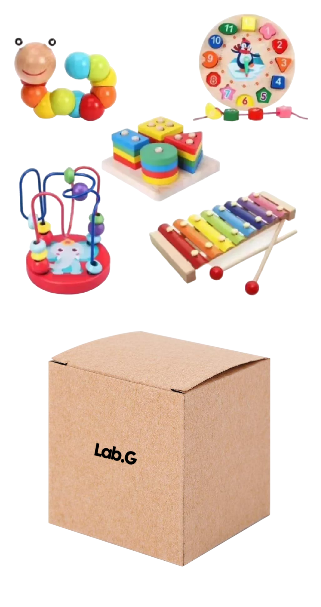 Paquete Didáctico Infantil Estimulación Temprana 5 Piezas