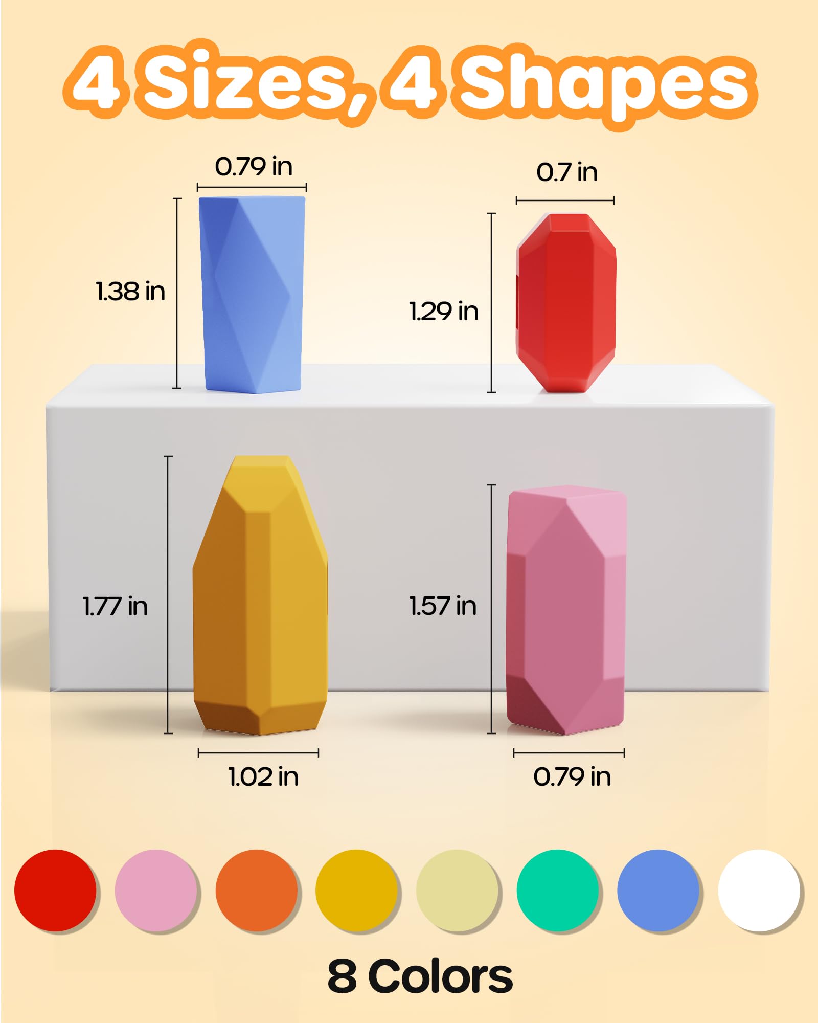 Foto 6 pulgar | Stacking Rocks Stones D-fantix Silicone 39 Unidades Para Niños De 3 A 6 Años - Venta Internacional.