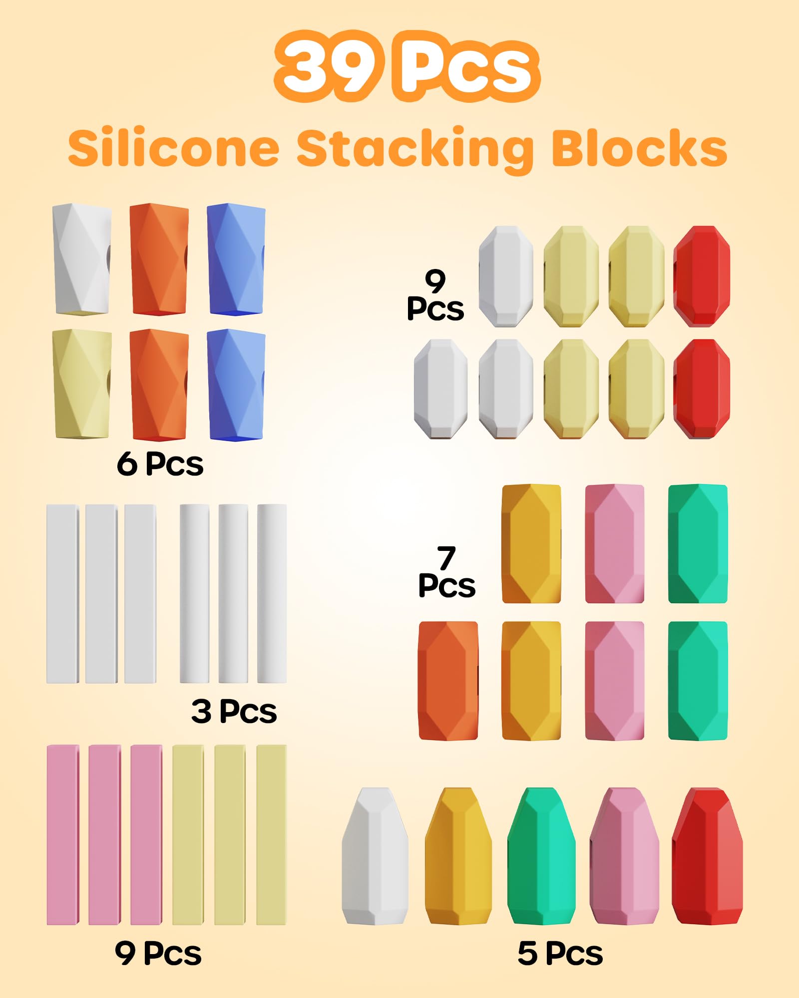 Foto 7 pulgar | Stacking Rocks Stones D-fantix Silicone 39 Unidades Para Niños De 3 A 6 Años - Venta Internacional.