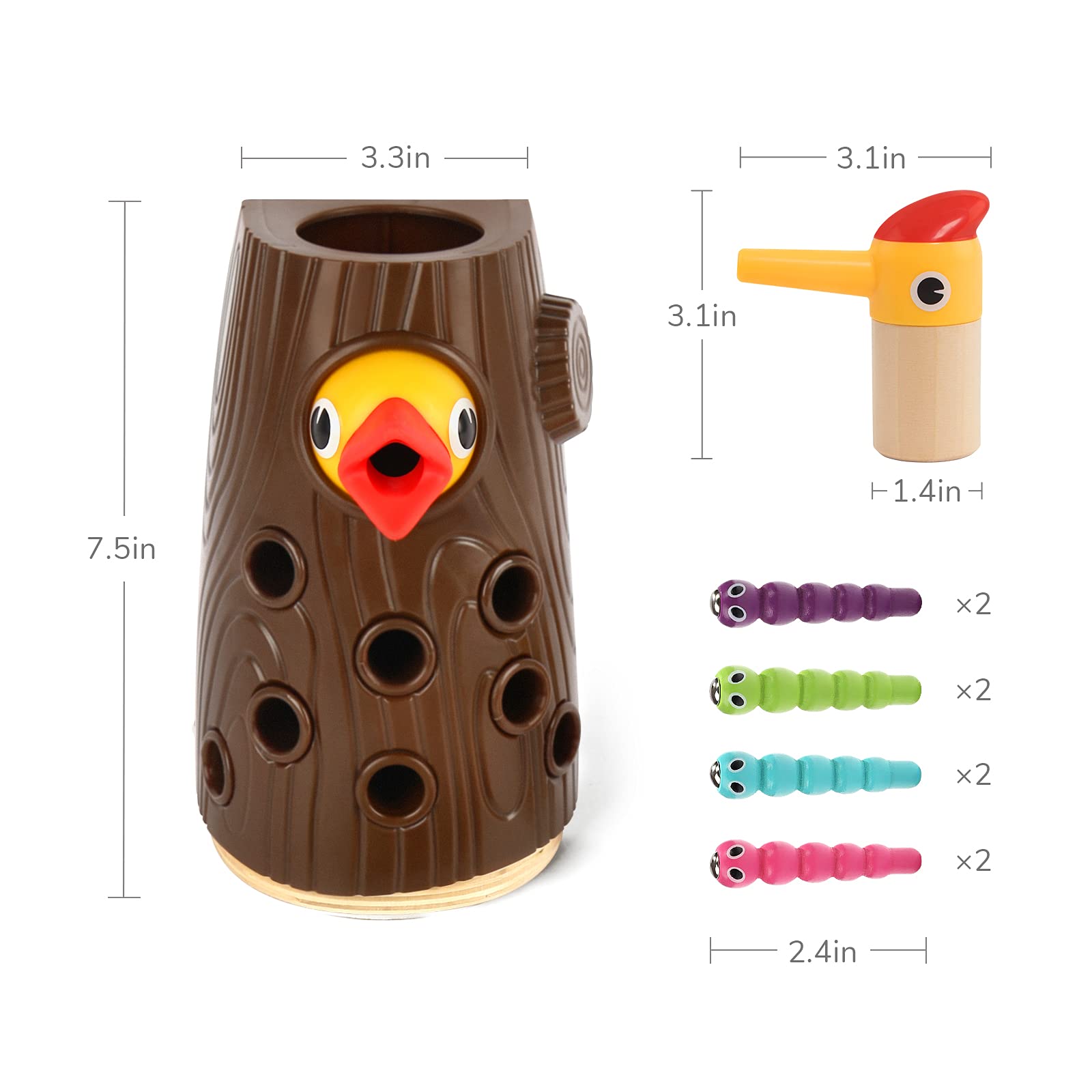 Foto 6 pulgar | Juego Magnético Montessori Toy Top Bright Para Alimentar Pájaros A Partir De 2 Años - Venta Internacional.