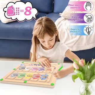 Foto 3 | Laberinto Magnético de Colores y Números Dukvsg - Venta Internacional