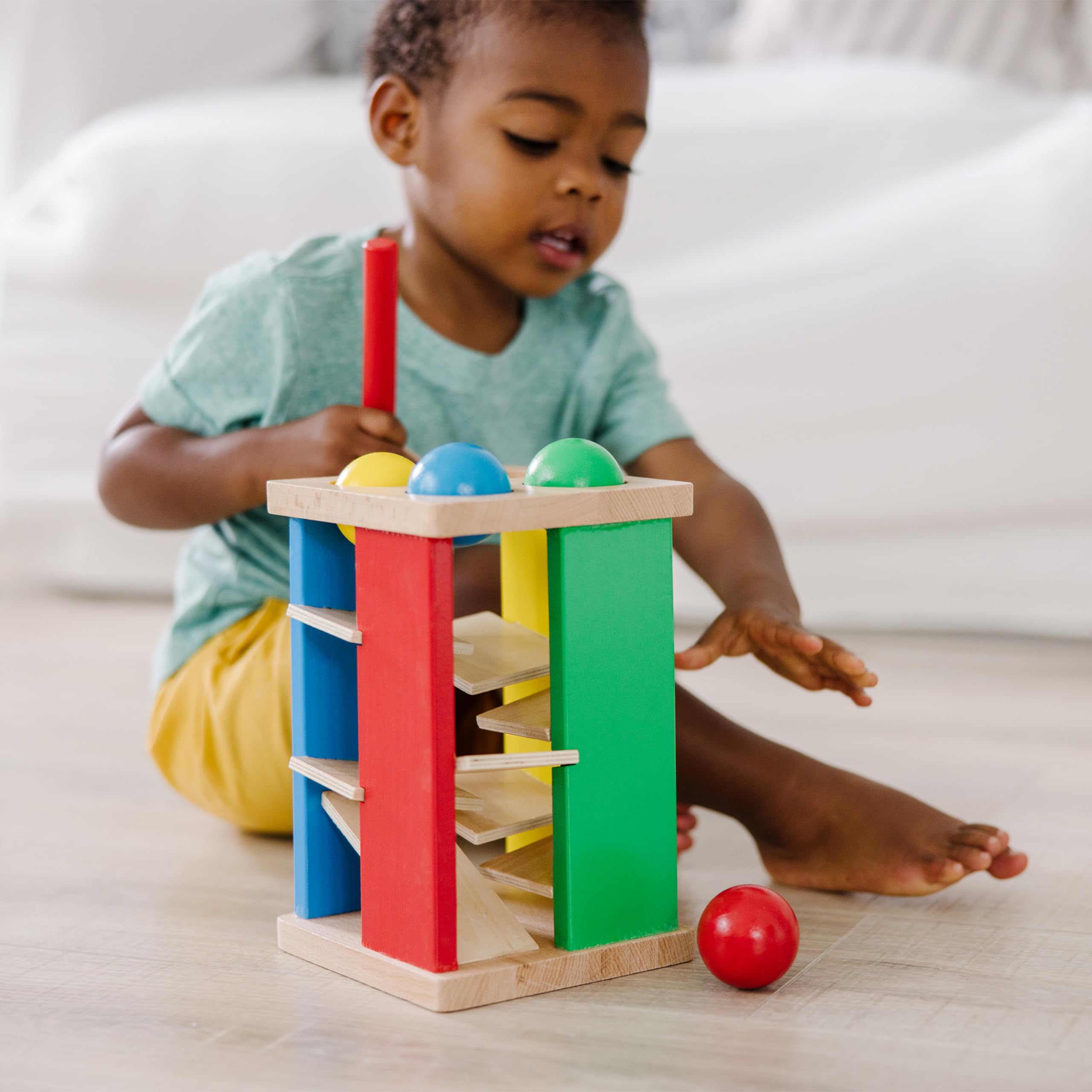 Foto 2 | Torre De Juguete De Madera Melissa & Doug Deluxe Pound And Roll - Venta Internacional.