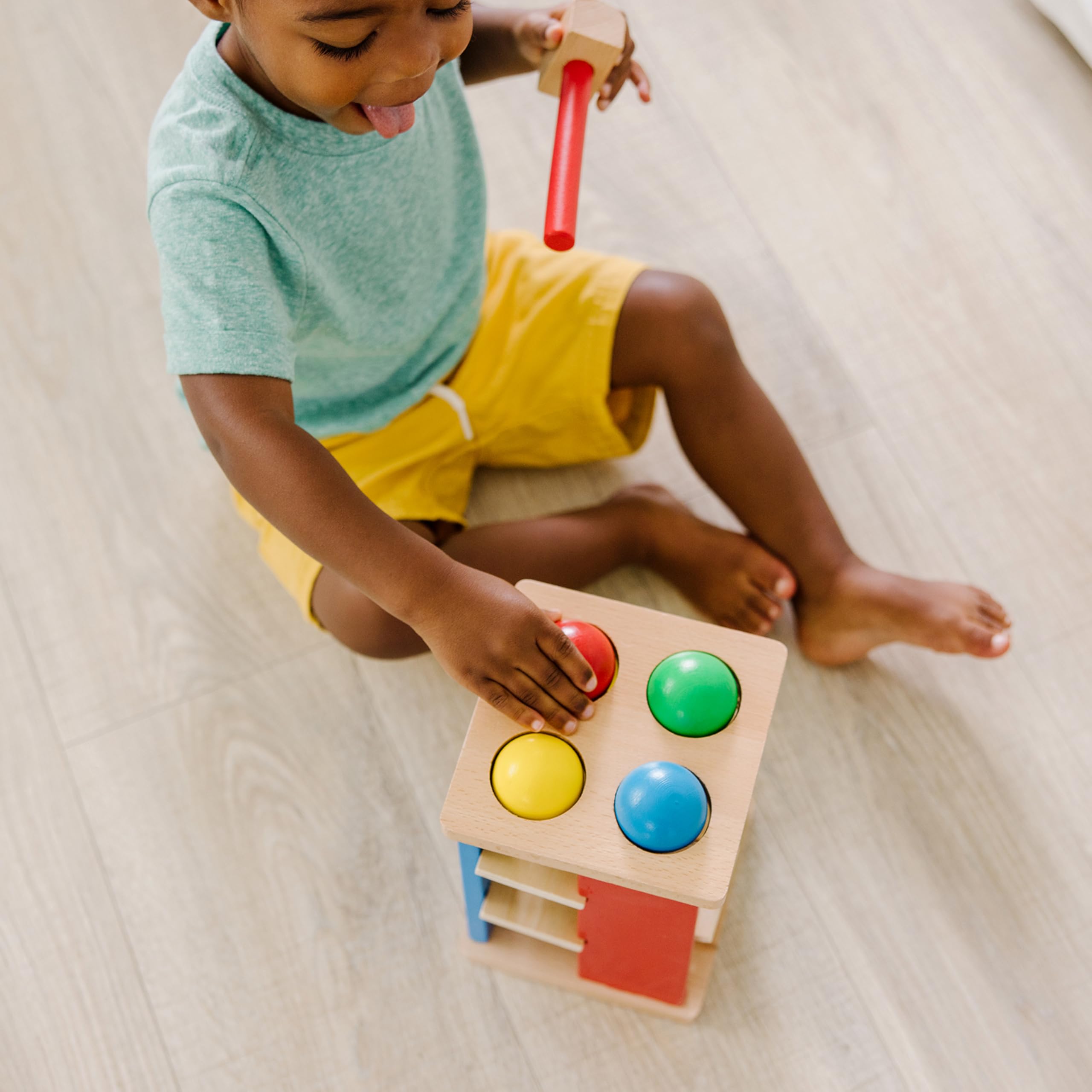Foto 7 | Torre De Juguete De Madera Melissa & Doug Deluxe Pound And Roll - Venta Internacional.