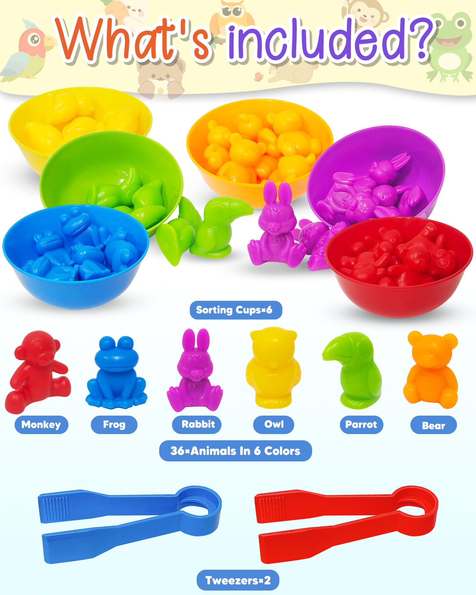 Foto 3 pulgar | Juguetes Montessori Yetonamr para Contar y Clasificar - Venta Internacional