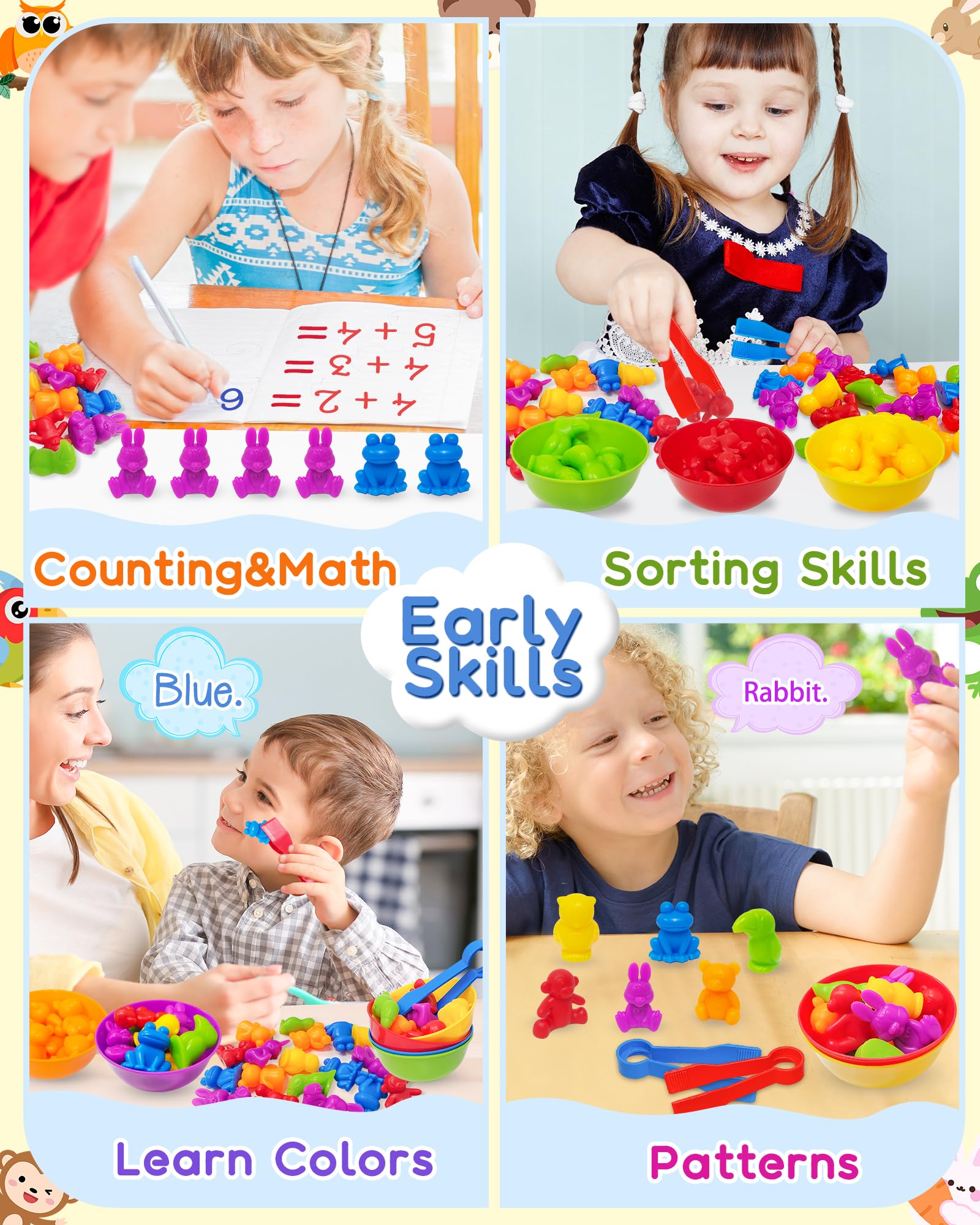 Foto 4 pulgar | Juguetes Montessori Yetonamr para Contar y Clasificar - Venta Internacional