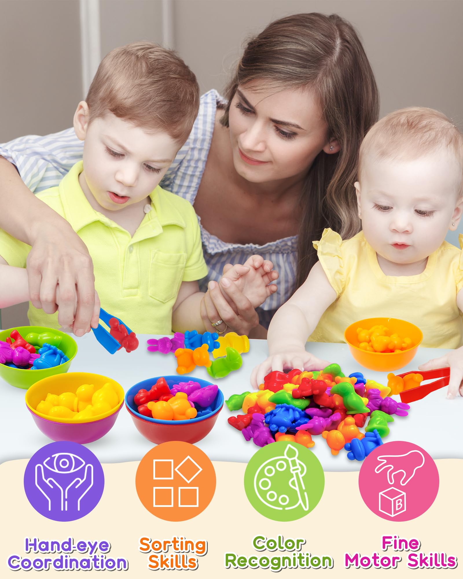 Foto 5 pulgar | Juguetes Montessori Yetonamr para Contar y Clasificar - Venta Internacional
