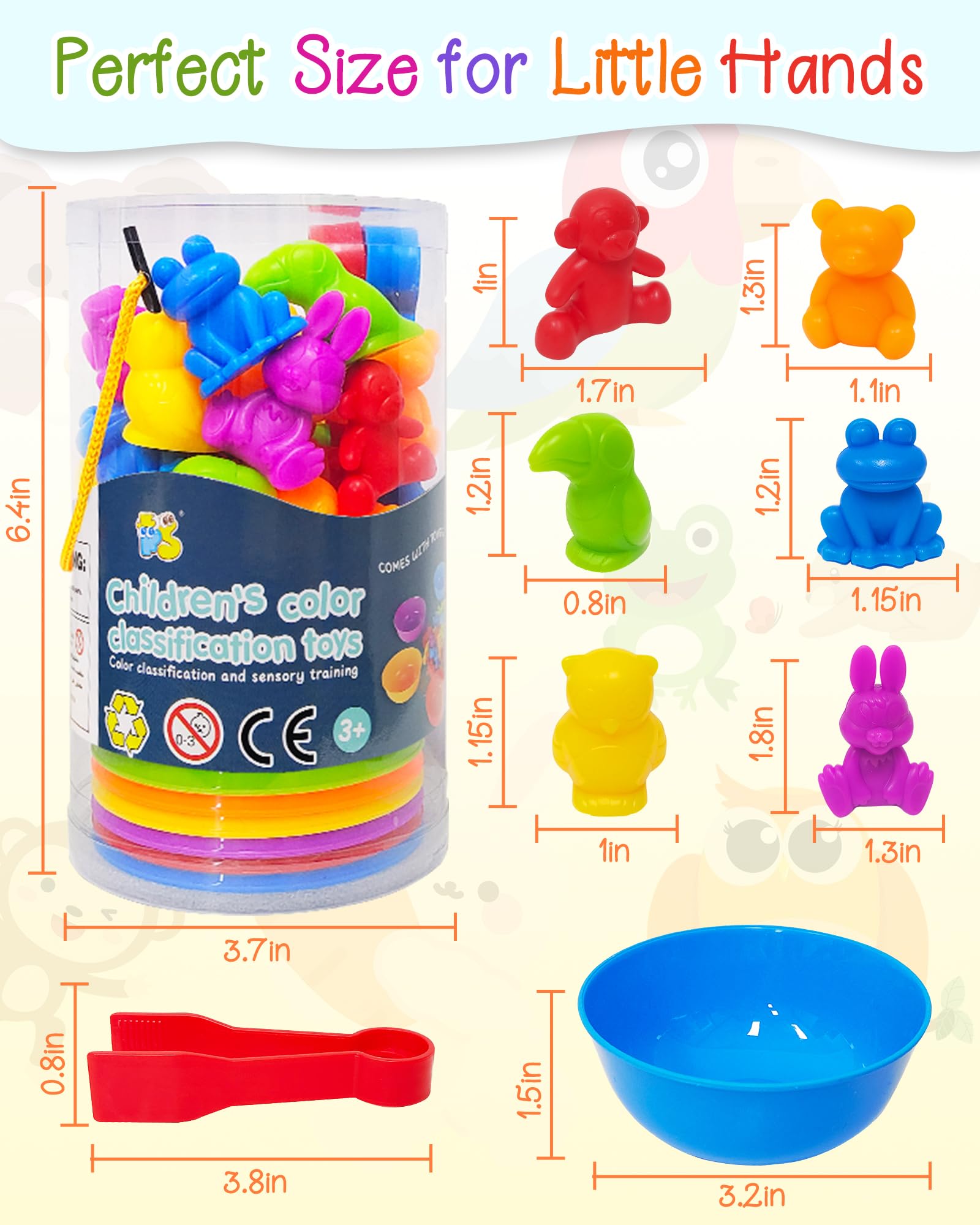 Foto 7 pulgar | Juguetes Montessori Yetonamr para Contar y Clasificar - Venta Internacional