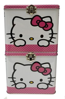 Foto 2 | Caja De Almacenamiento The Tin Box Company Hello Kitty, Apilable - Venta Internacional.