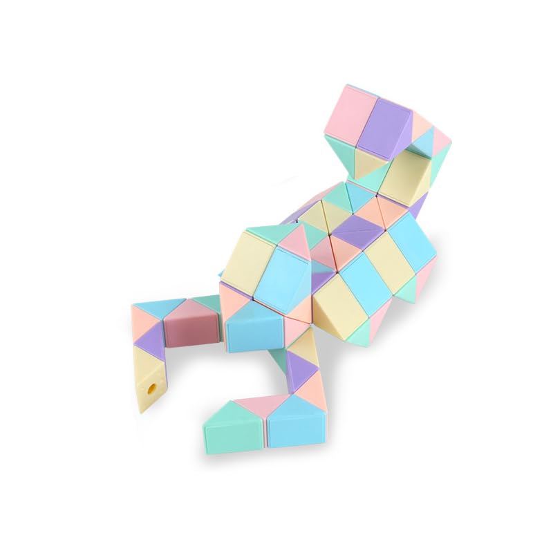 Juguete De Rompecabezas Magic Snake Cube Twist Ynotus, 36 Segmentos, Pastel - Venta Internacional.