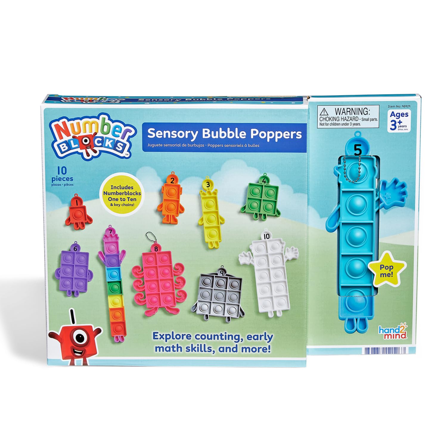 Foto 3 pulgar | Bloques Numéricos Sensory Bubble Poppers Hand2mind Con Llaveros - Venta Internacional.