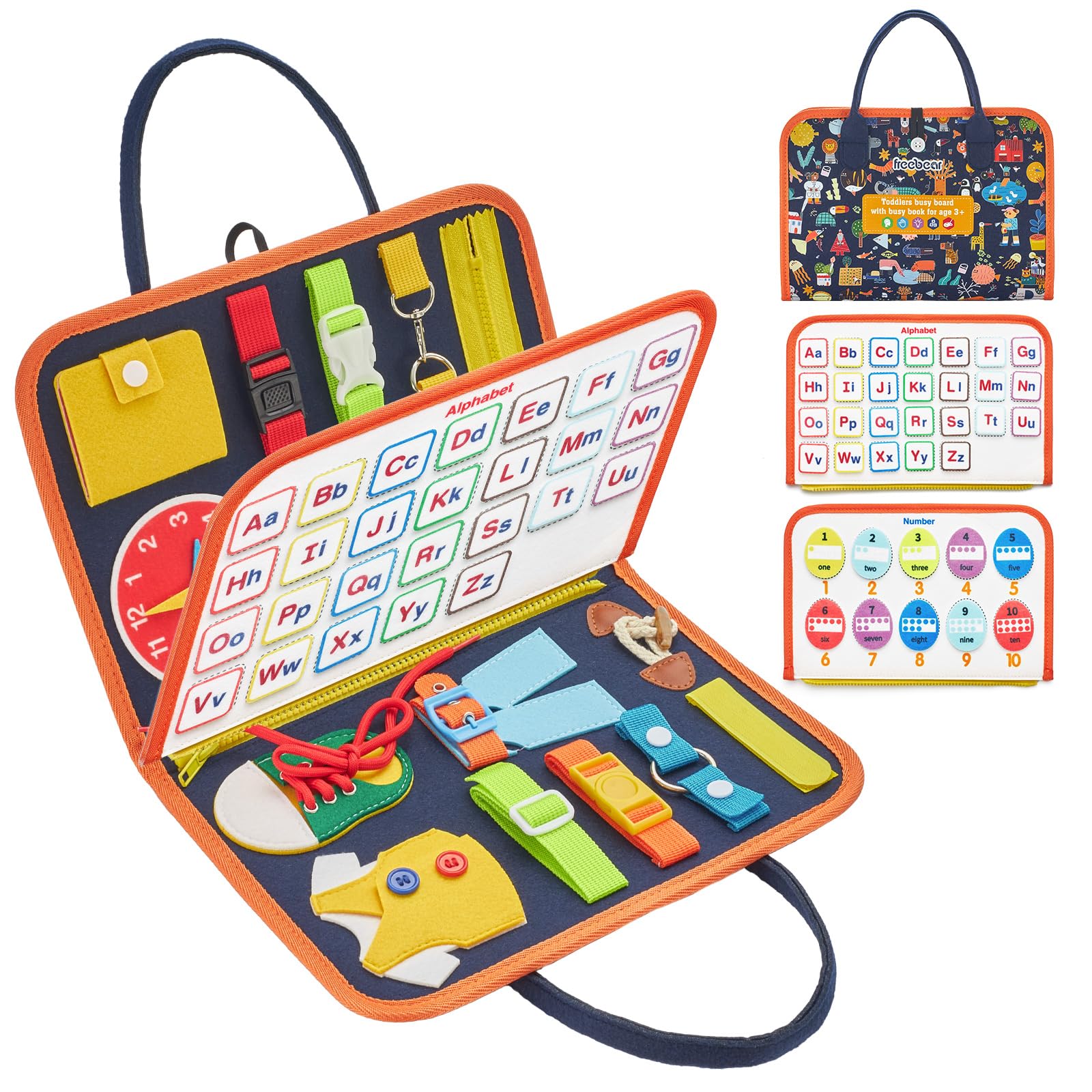 Juguetes Sensoriales Busy Board Freebear Busy Board Para Niños Pequeños De 1 A 4 Años - Venta Internacional.