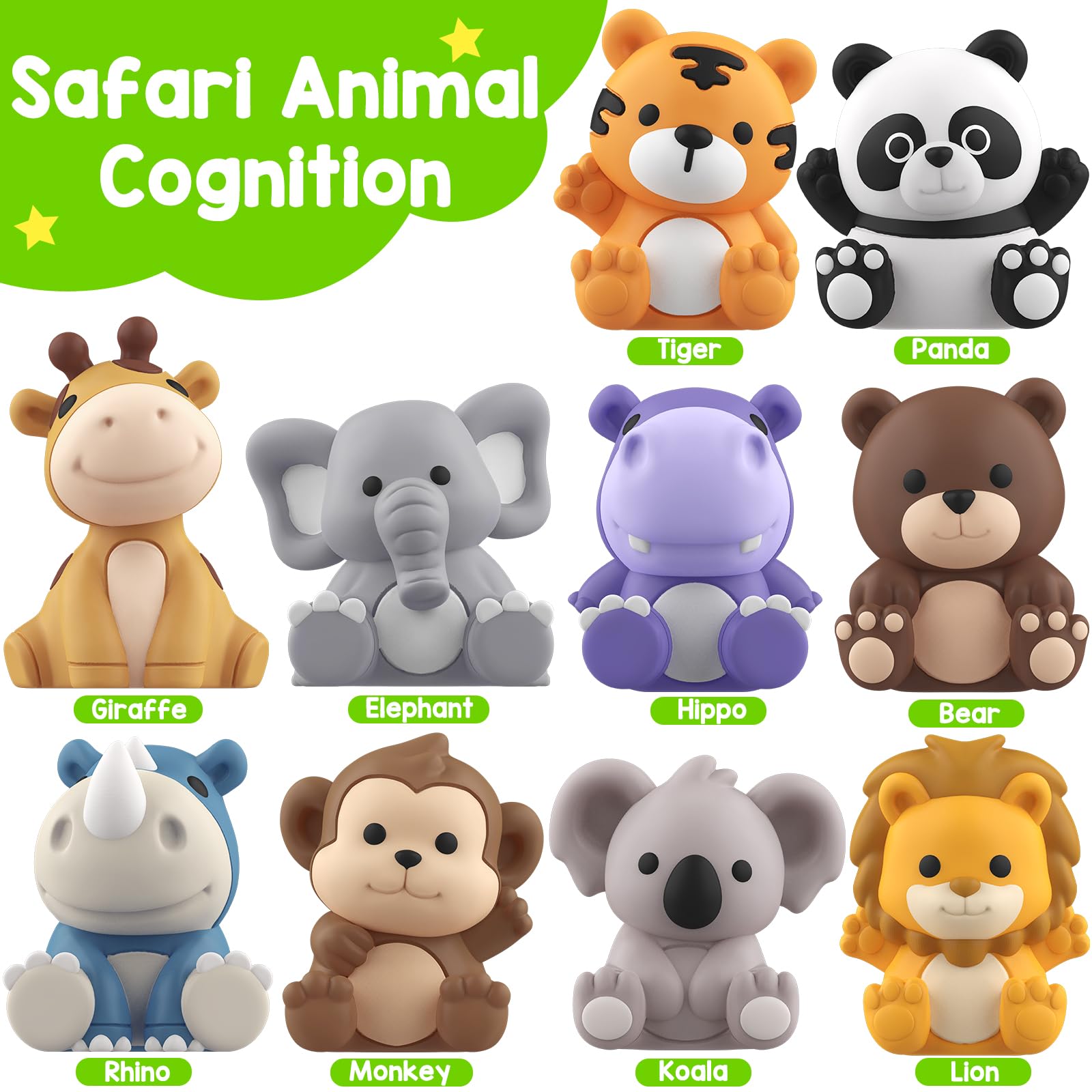 Foto 3 pulgar | Juguete De Aprendizaje Kmuysl Safari Animals De 1 A 3 Años Con 20 Unidades - Venta Internacional.