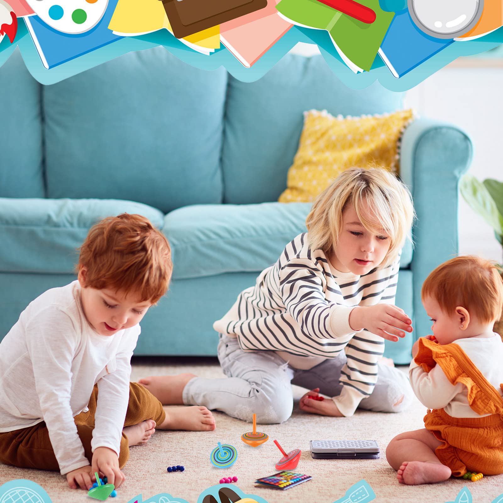 Foto 6 | Tops Giratorias De Madera Aoriher Para Niños, Juguete Educativo (24 Piezas) - Venta Internacional.