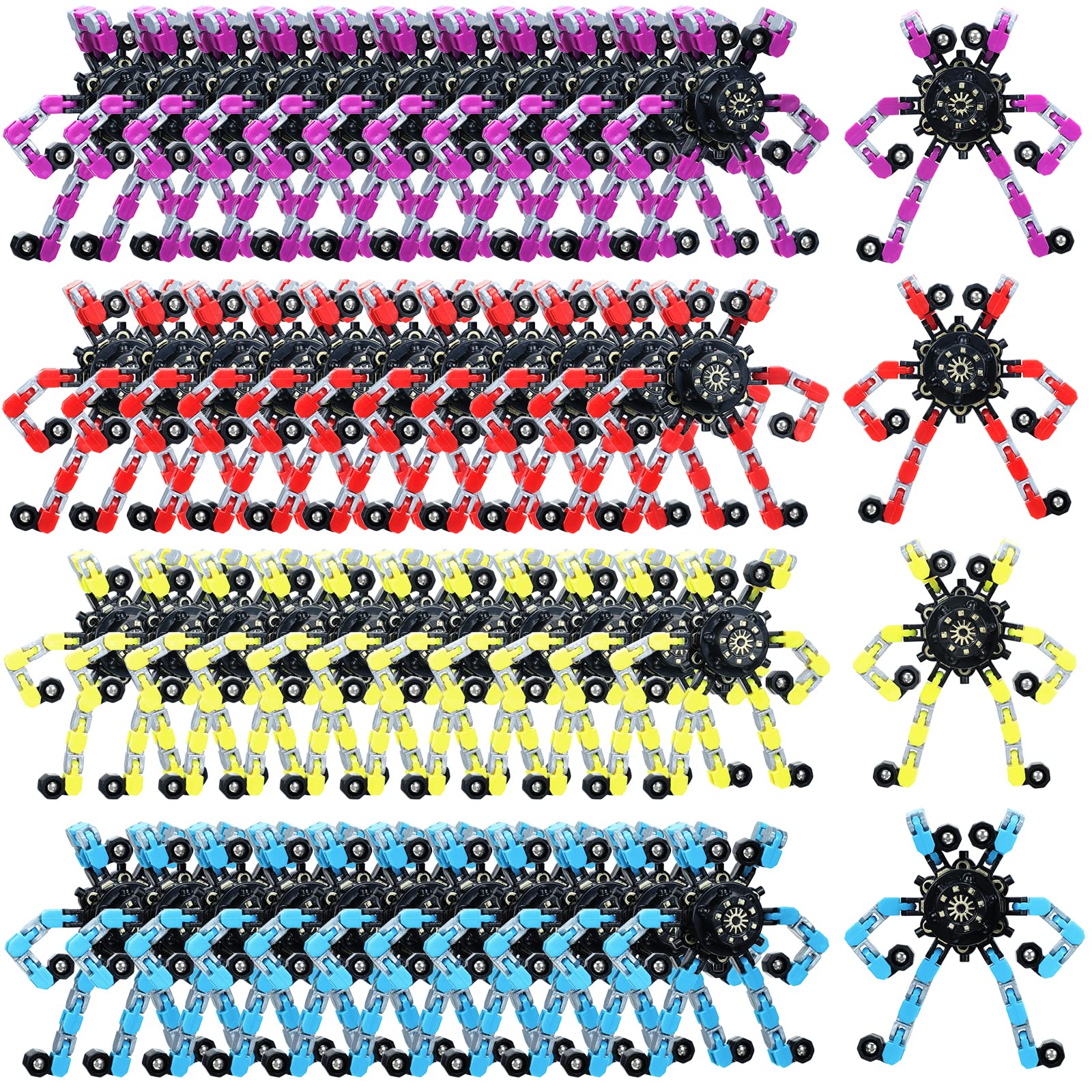 Robot De Cadena Transformable Fidget Spinners Zhanmai, Paquete De 32 - Venta Internacional.