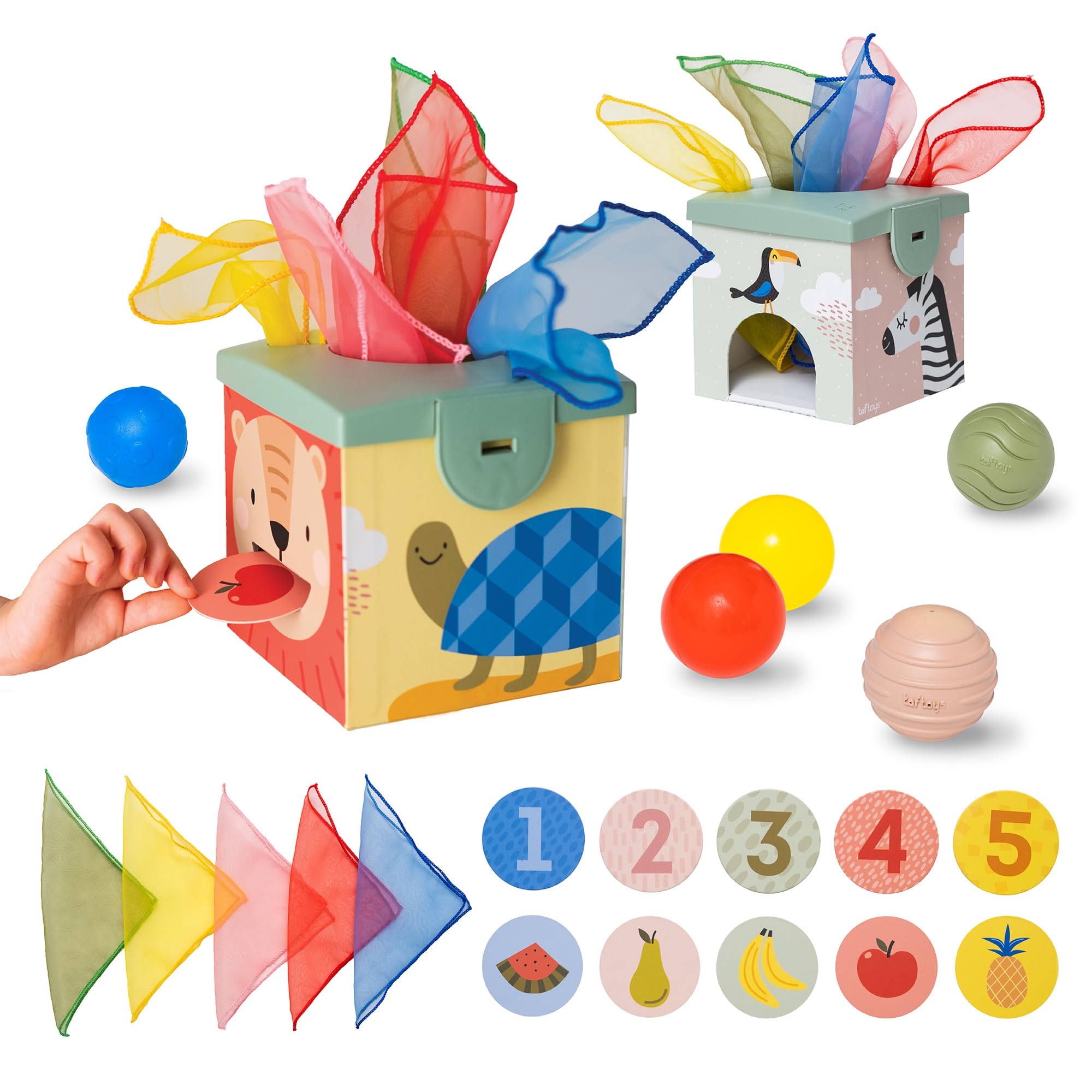 Foto 1 | Caja De Pañuelos Sensoriales Taf Toys Object Permanence Para Bebé - Venta Internacional.