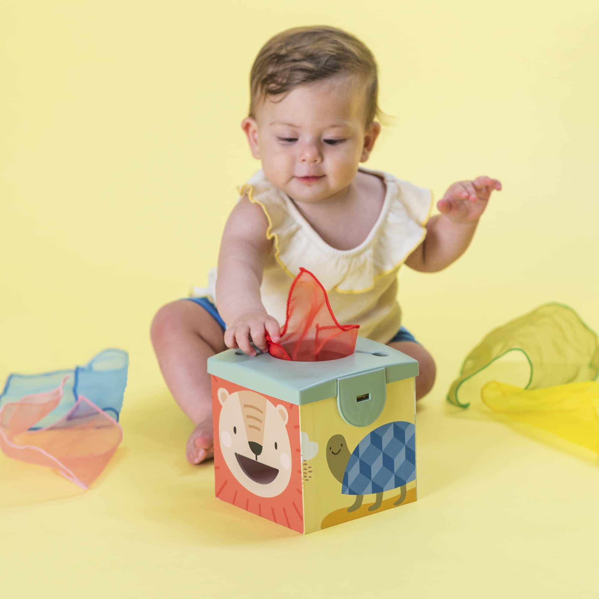 Foto 2 | Caja De Pañuelos Sensoriales Taf Toys Object Permanence Para Bebé - Venta Internacional.