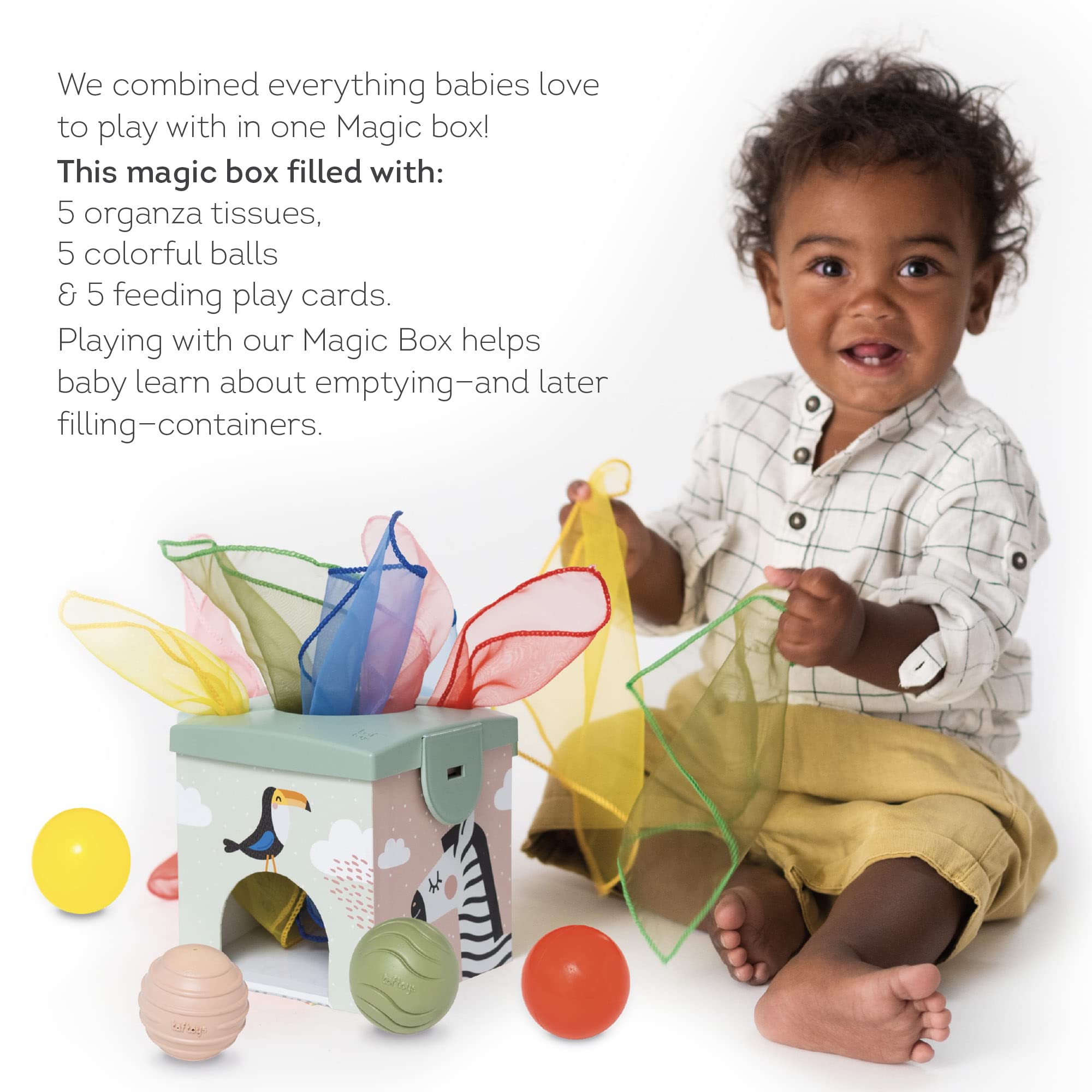 Foto 7 | Caja De Pañuelos Sensoriales Taf Toys Object Permanence Para Bebé - Venta Internacional.