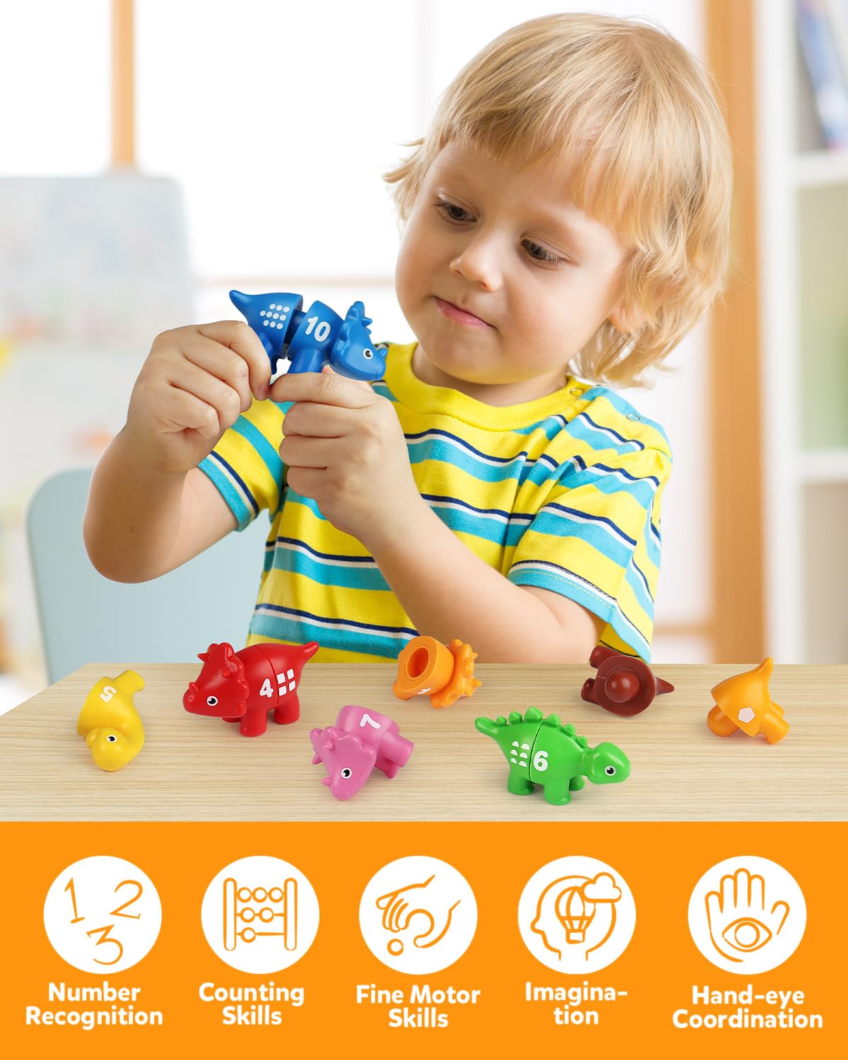 Foto 6 pulgar | Juego A Juego Con Números De Coogam, 10 Unidades, Dinosaurios De 2 A 4 Años - Venta Internacional.