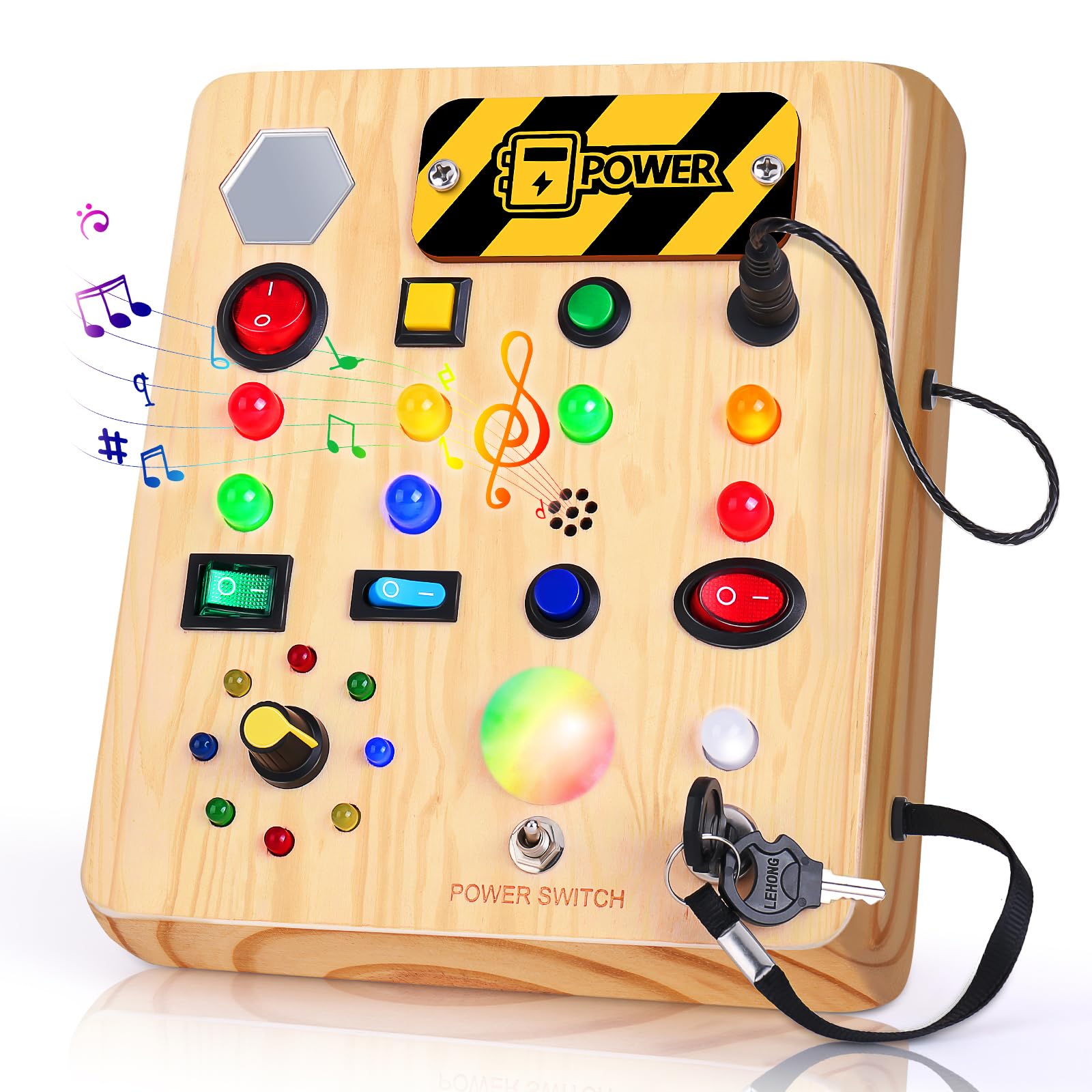 Foto 2 pulgar | Busy Board Tintecusa Con Luz Led Para Niños Pequeños Wood - Venta Internacional.
