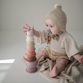 Foto 5 | Vasos Apilables Toy Mushie, 8 Unidades, Para Niños De 0 A 6 Años | Dinamarca - Venta Internacional.